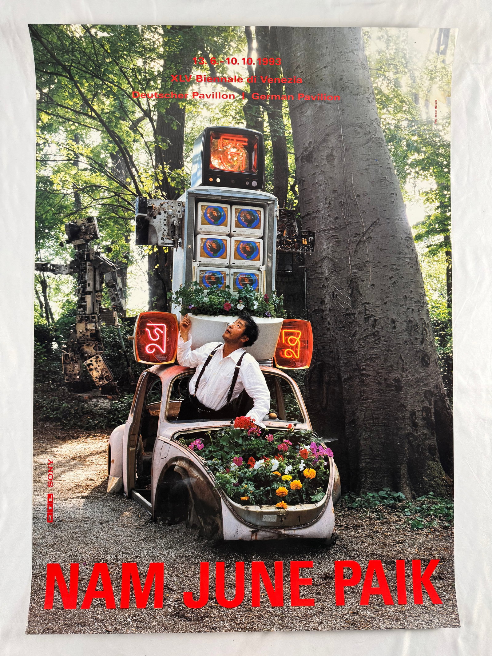 Nam June Paik 1993 Venice Biennale German Pavilion Exhibition Poster Golden Lion (1 of 6)