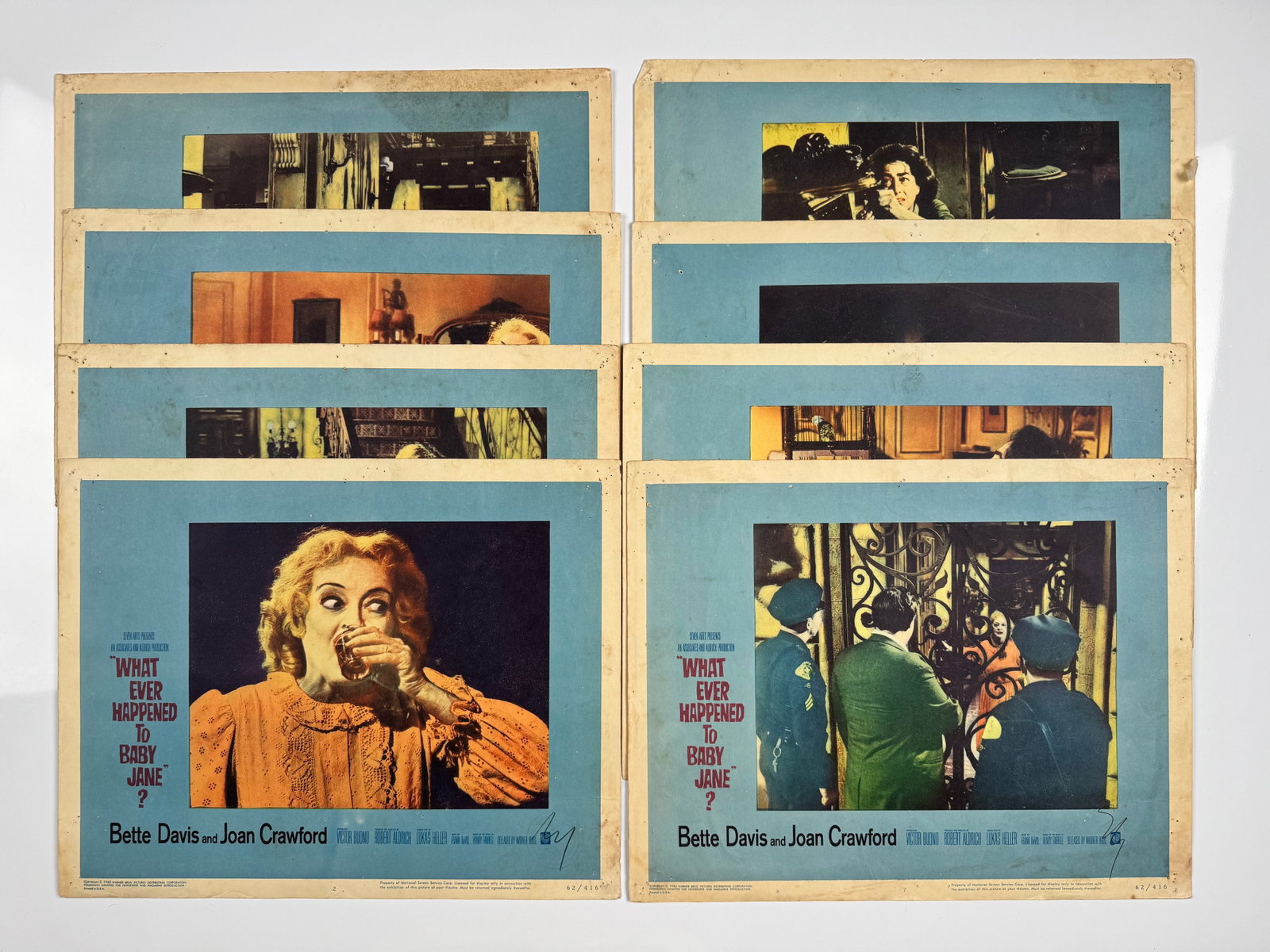 Whatever Happened to Baby Jane 1962 Lot of 8 Original US Lobby Cards Bette Davis Joan Crawford (1 of 3)