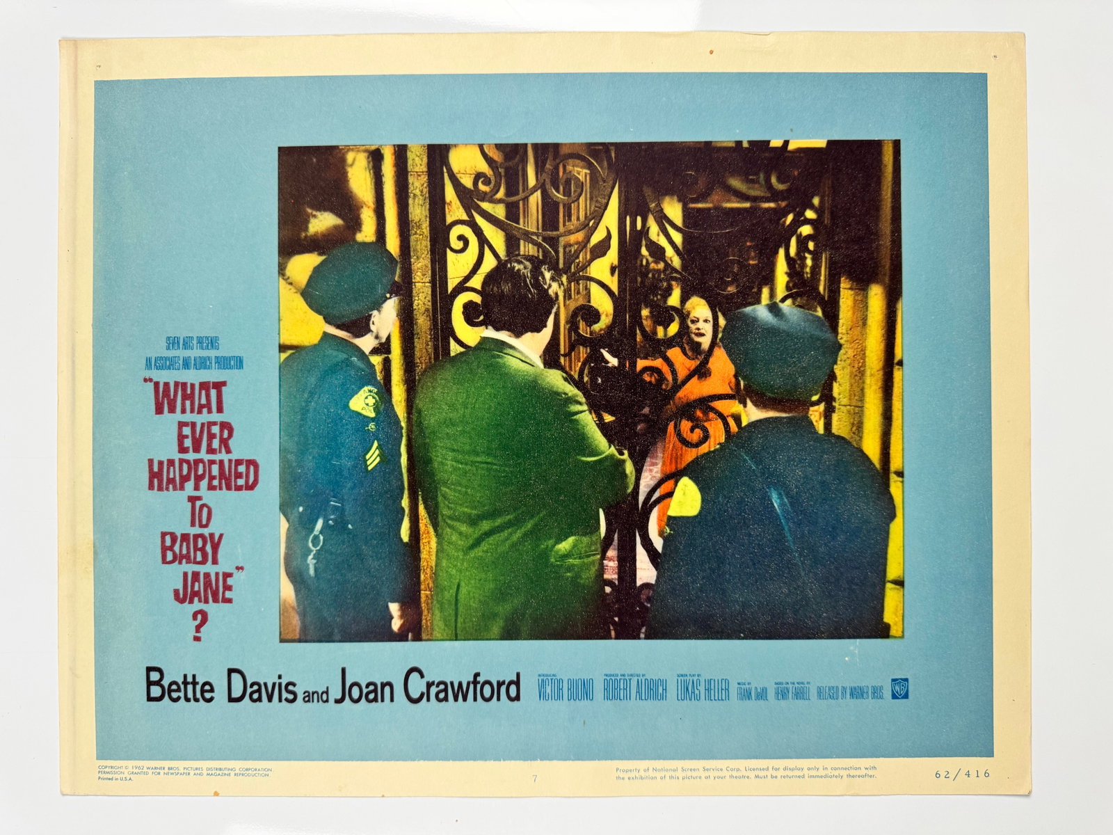 Whatever Happened to Baby Jane 1962 Original US Lobby Card No. 7 Bette Davis Joan Crawford (1 of 4)