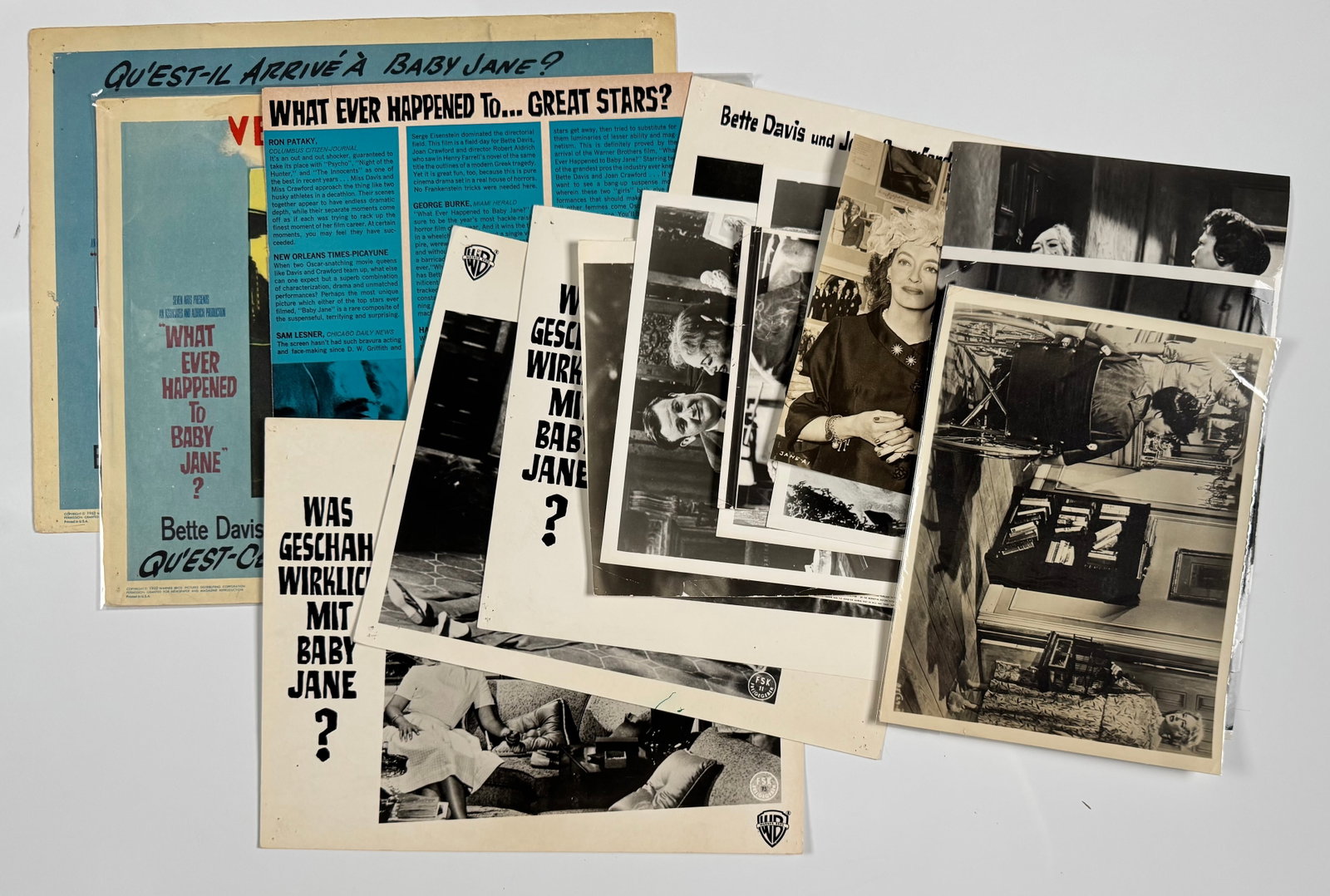 Whatever Happened to Baby Jane 1962 Press Kit Photos Ephemera Lot Bette Davis Joan Crawford (1 of 11)