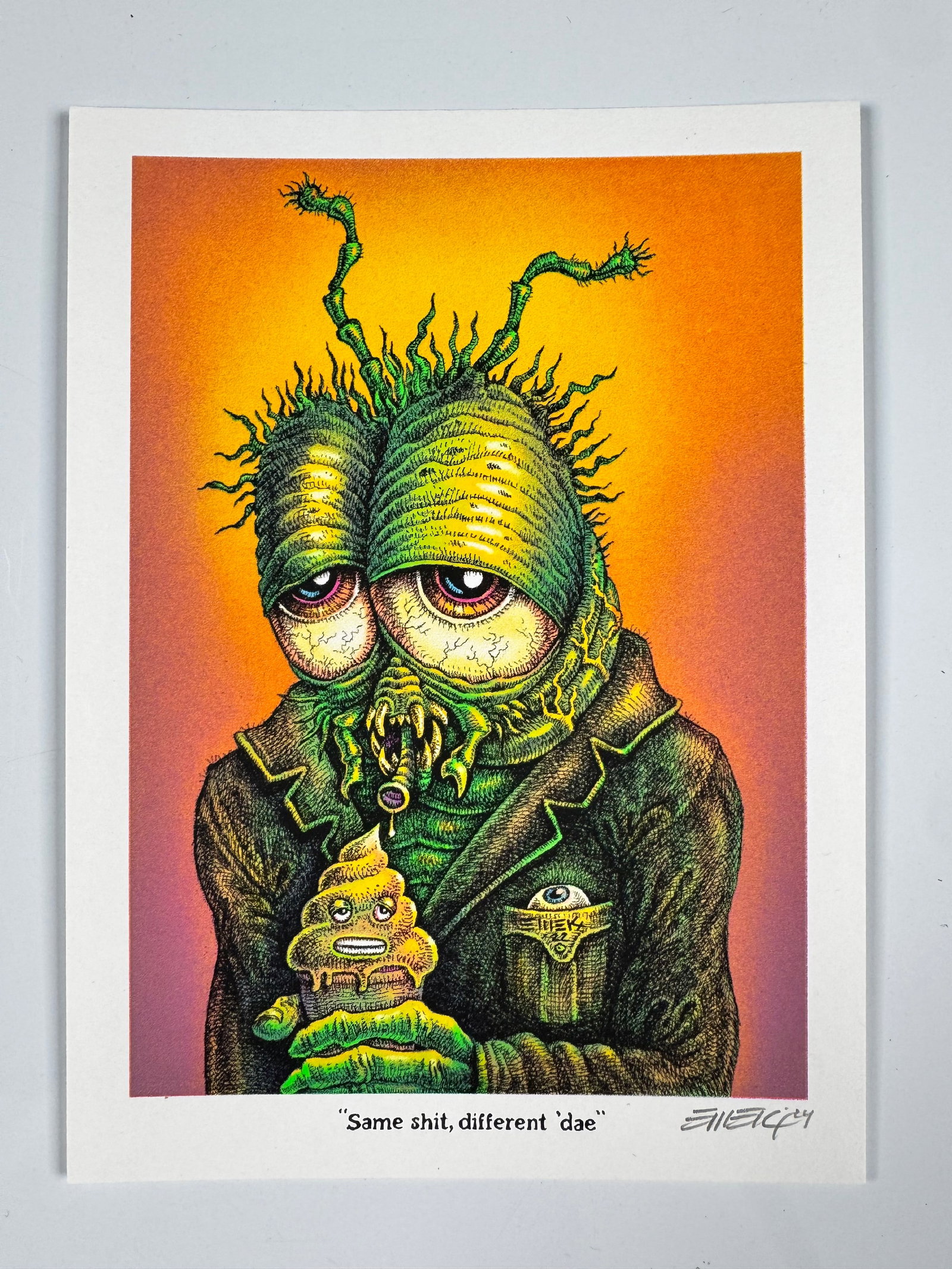 EMEK Same Shit Different Dae 2024 Signed Alien Monster Art Print (1 of 4)