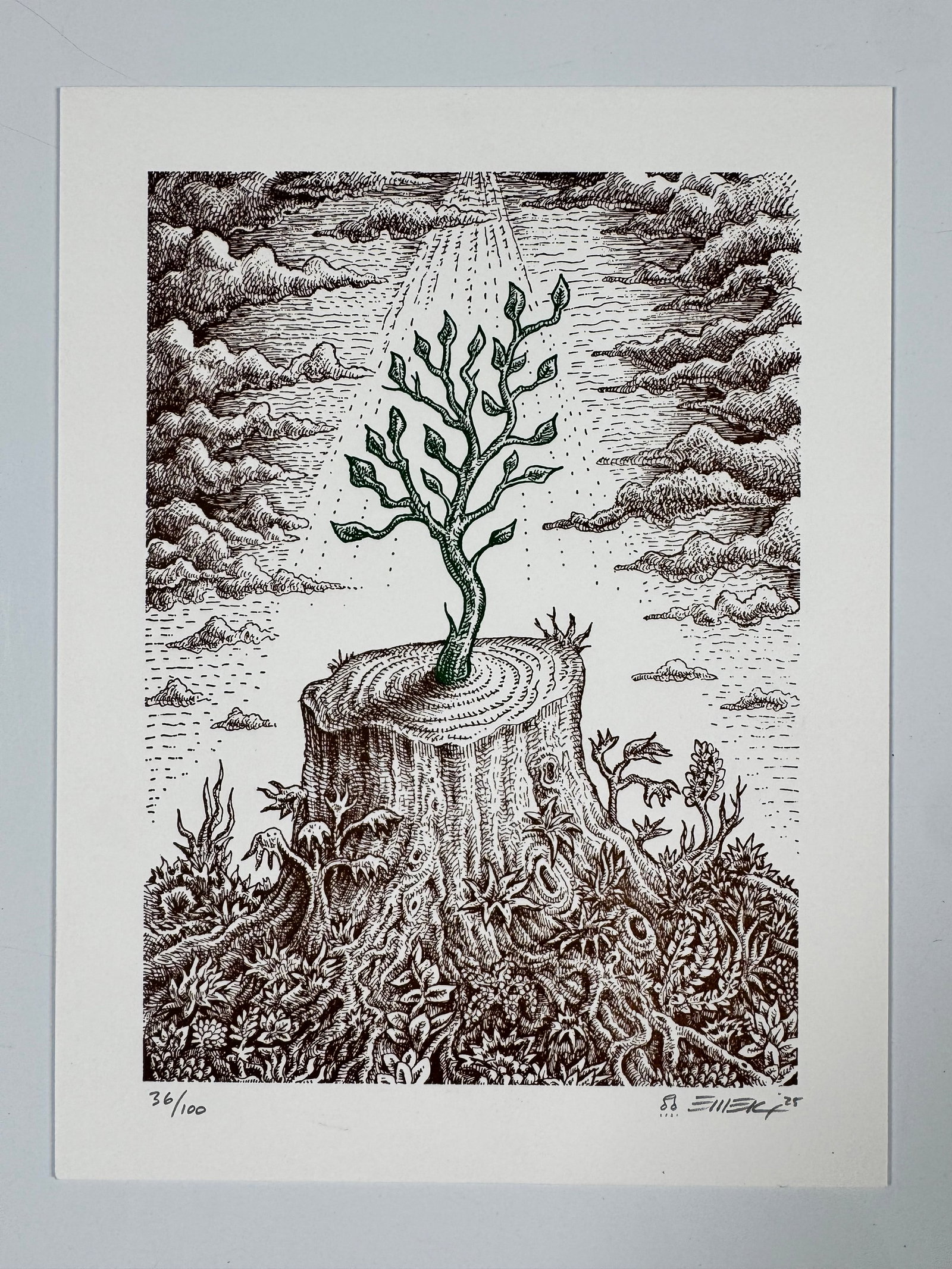 EMEK The Re-Giving Tree 2021 Signed Numbered Limited Edition Screen Print (1 of 4)