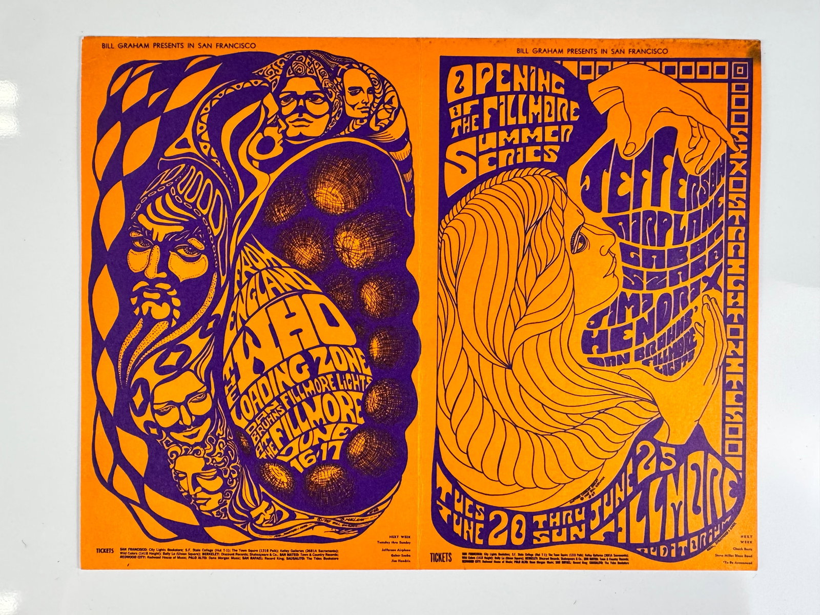 BG-68 The Who Paul Butterfield Blues Band Fillmore Auditorium 1967 Postcard Bonnie MacLean (1 of 8)