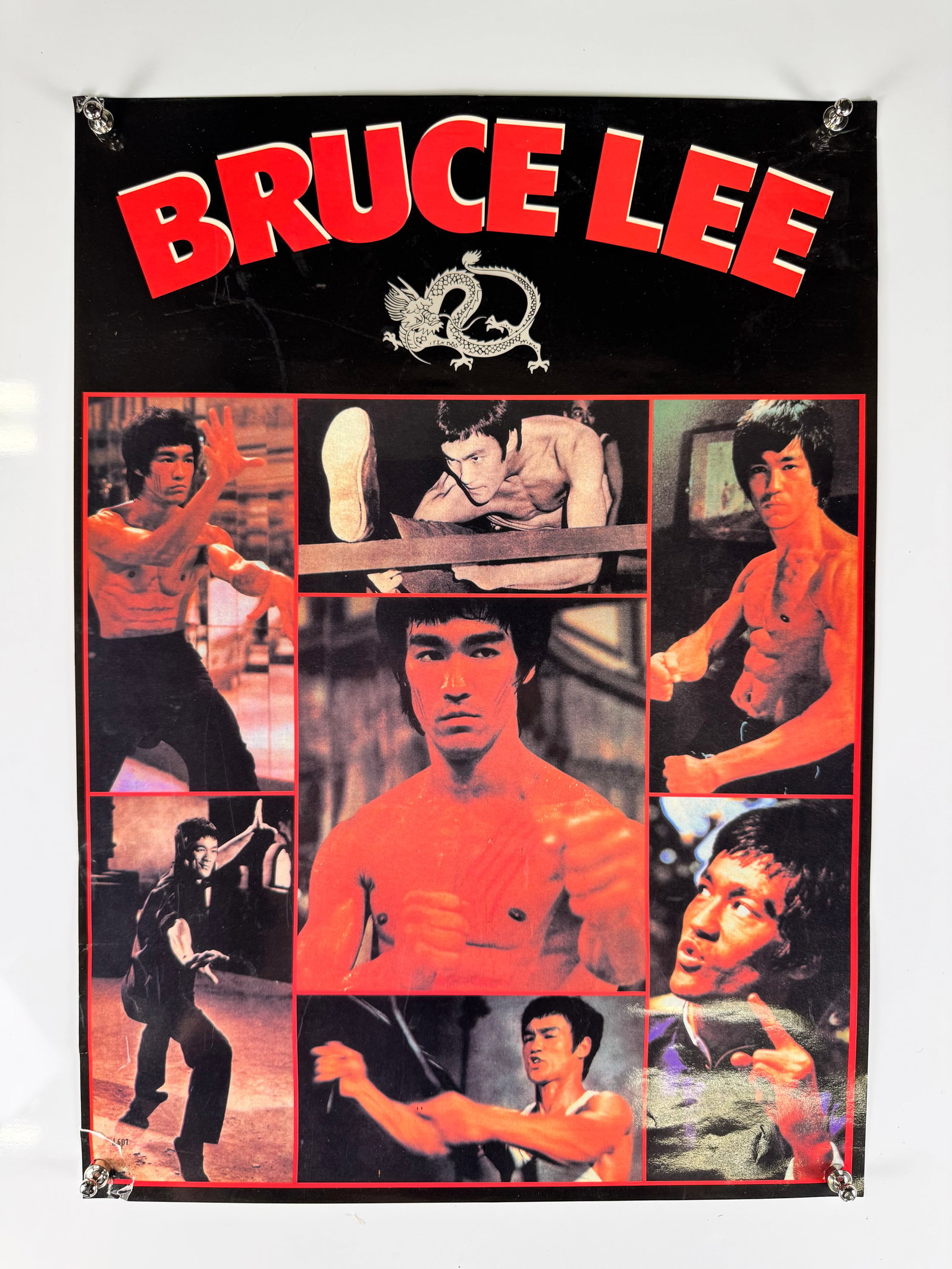 Bruce Lee Dragon Motif Martial Arts Vintage Commercial Photo Collage Poster (1 of 7)