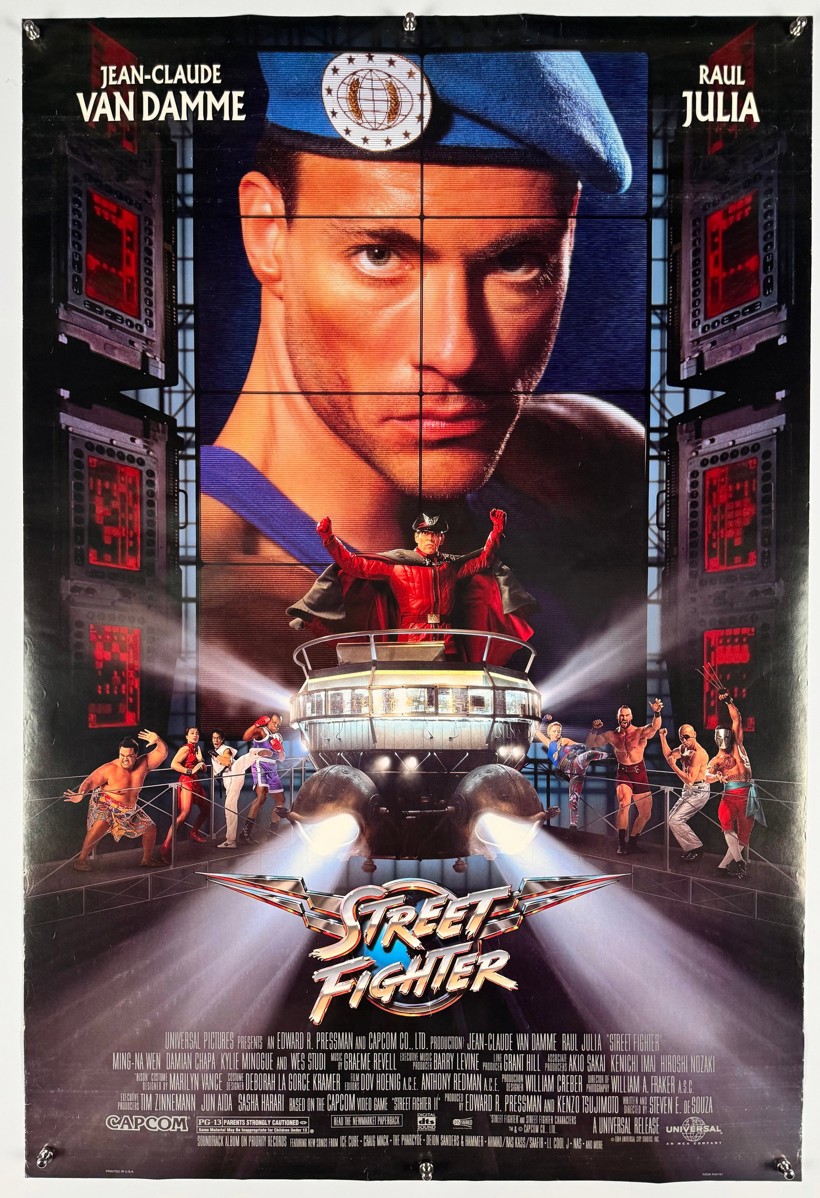 Street Fighter 1994 Original Movie Poster Jean-Claude Van Damme Raul Julia Capcom (1 of 6)