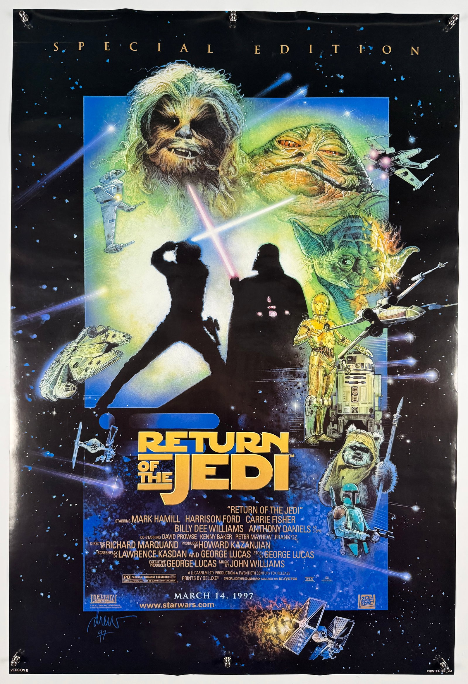 Return of the Jedi Star Wars Special Edition 1997 Movie Poster Drew Struzan George Lucas (1 of 7)