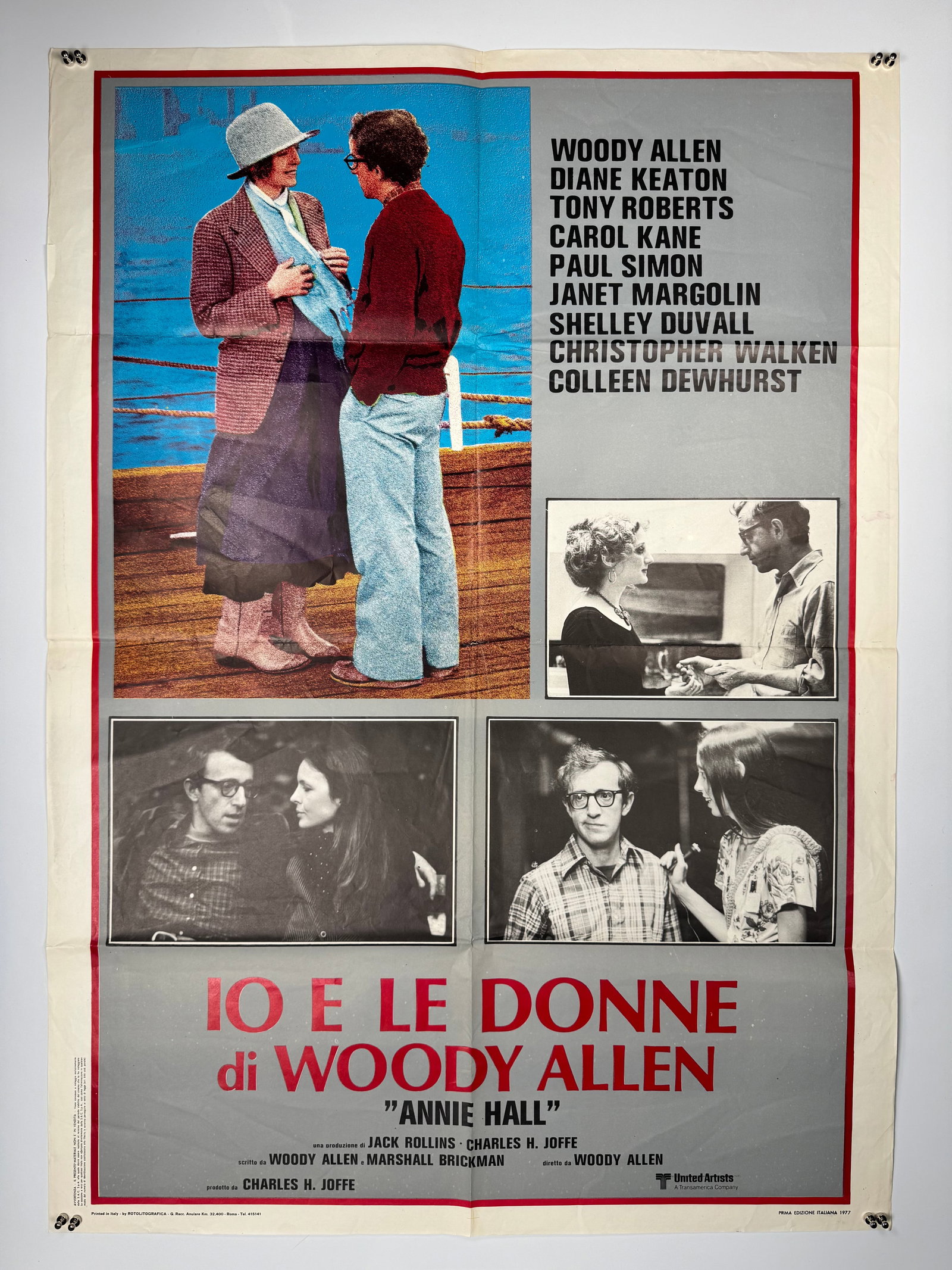 Annie Hall 1977 Original Italian 2 Fogli Movie Poster Woody Allen Diane Keaton (1 of 7)