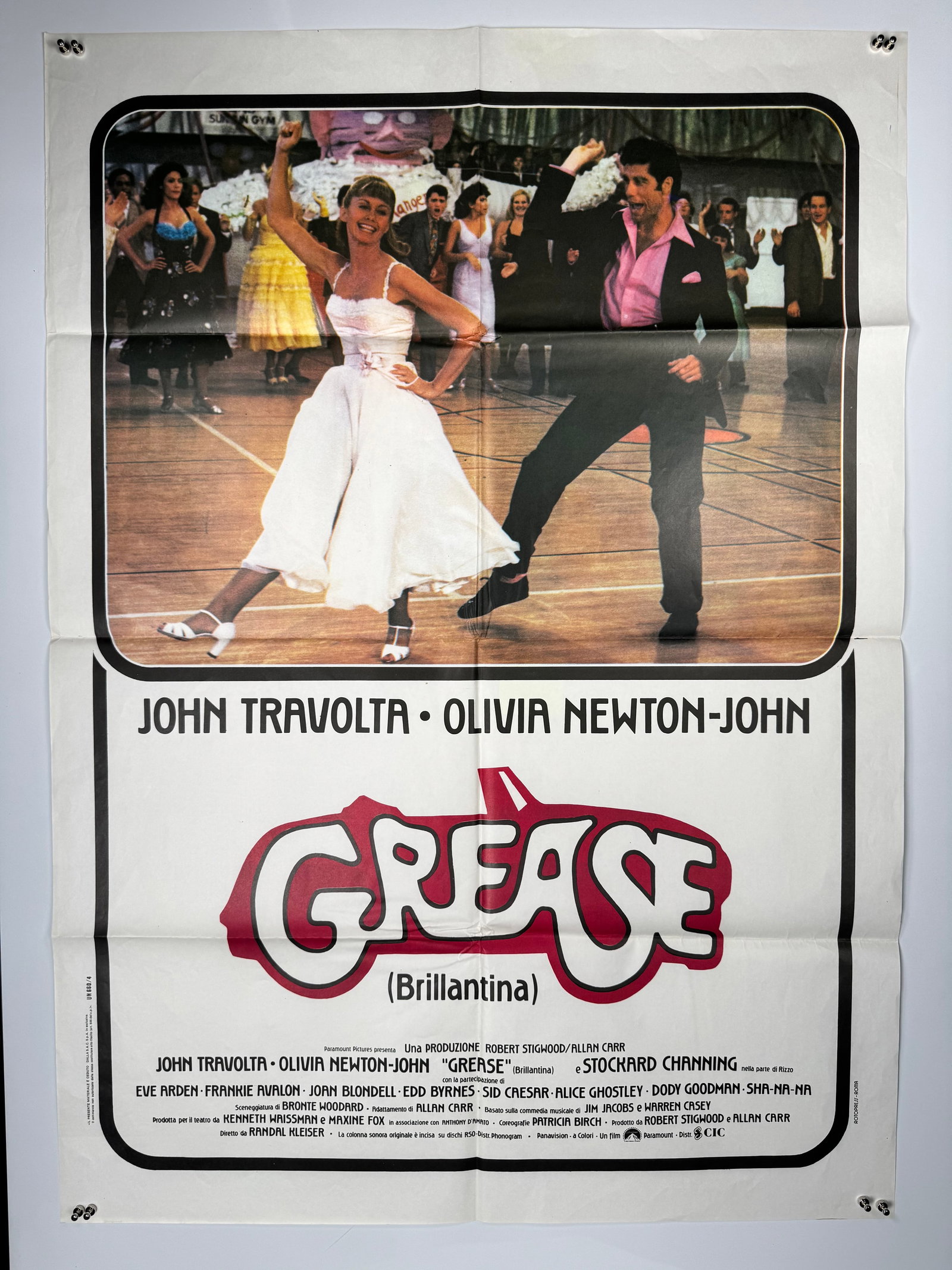 Grease 1978 Original Italian 2 Fogli Movie Poster John Travolta Olivia Newton-John (1 of 6)