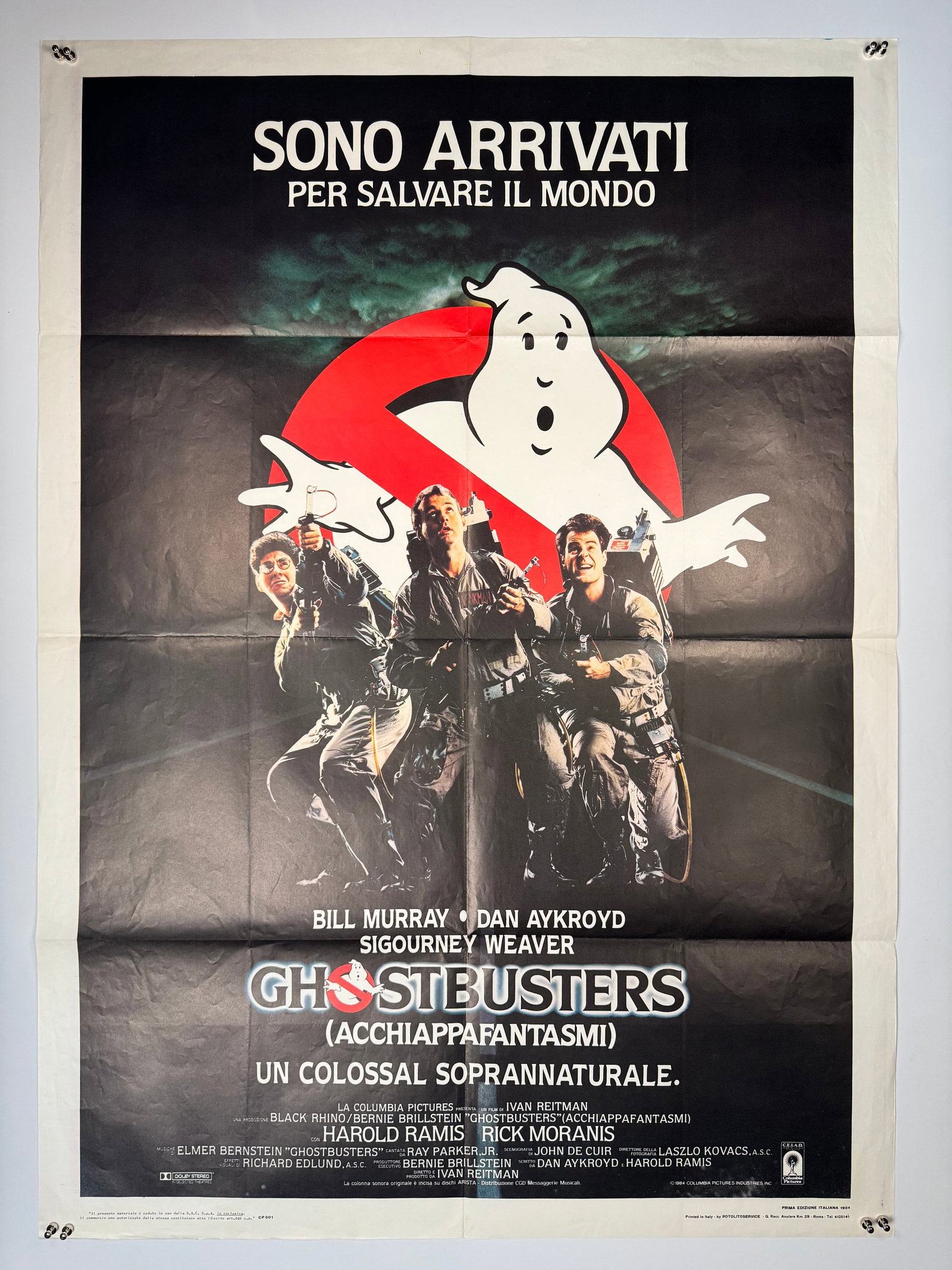 Ghostbusters 1984 Original Italian 2 Fogli Movie Poster Bill Murray Dan Aykroyd (1 of 7)