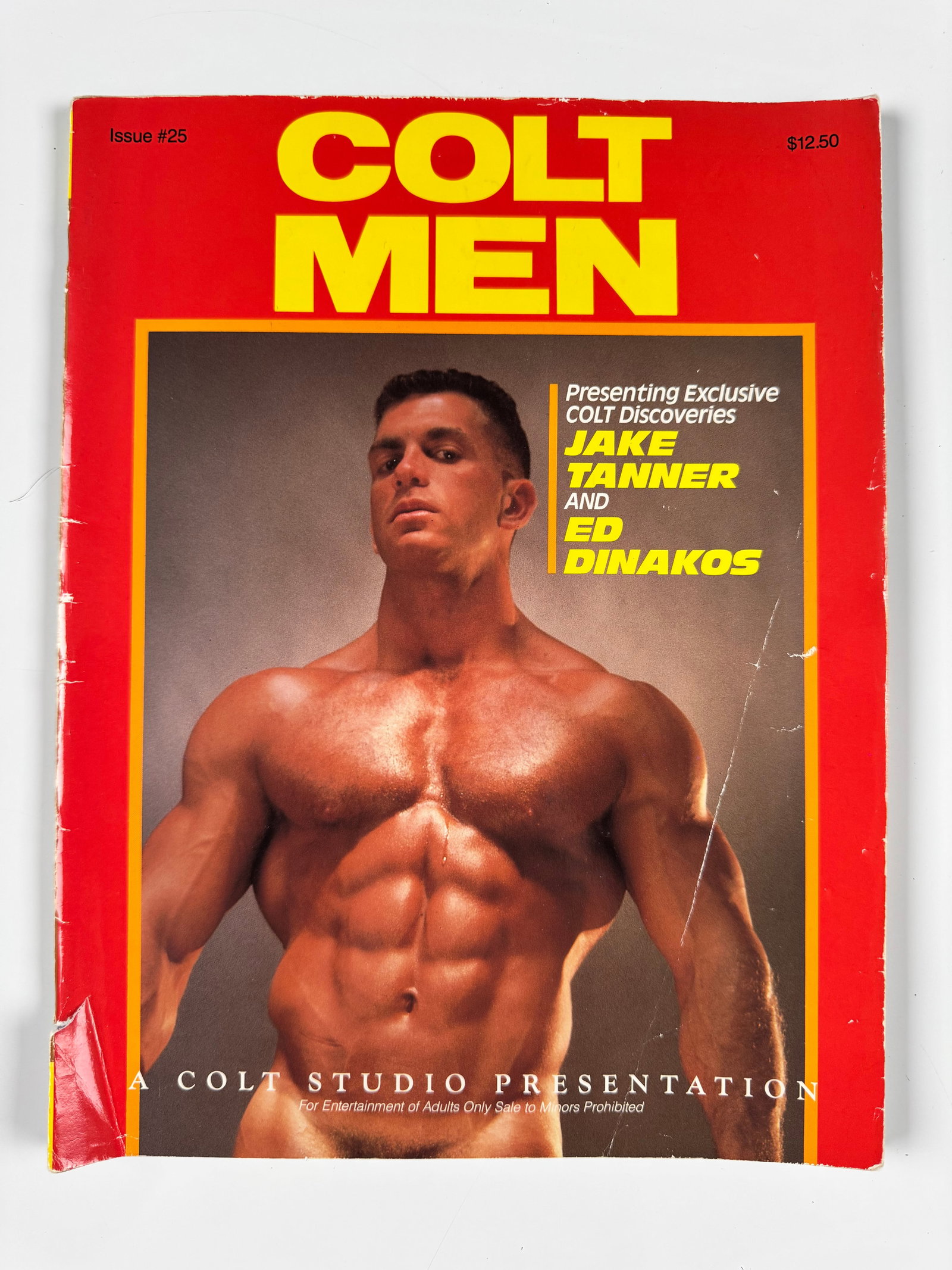 Colt Men No. 25 Jake Tanner Ed Dinakos Gay Nude Male Interest Magazine Colt Studio: Original Colt Men Magazine Issue No. 25 featuring Jake Tanner and Ed Dinakos on the cover. Published by Colt Studio with color photography and editorial content. Vintage gay interest magazine. Sold as