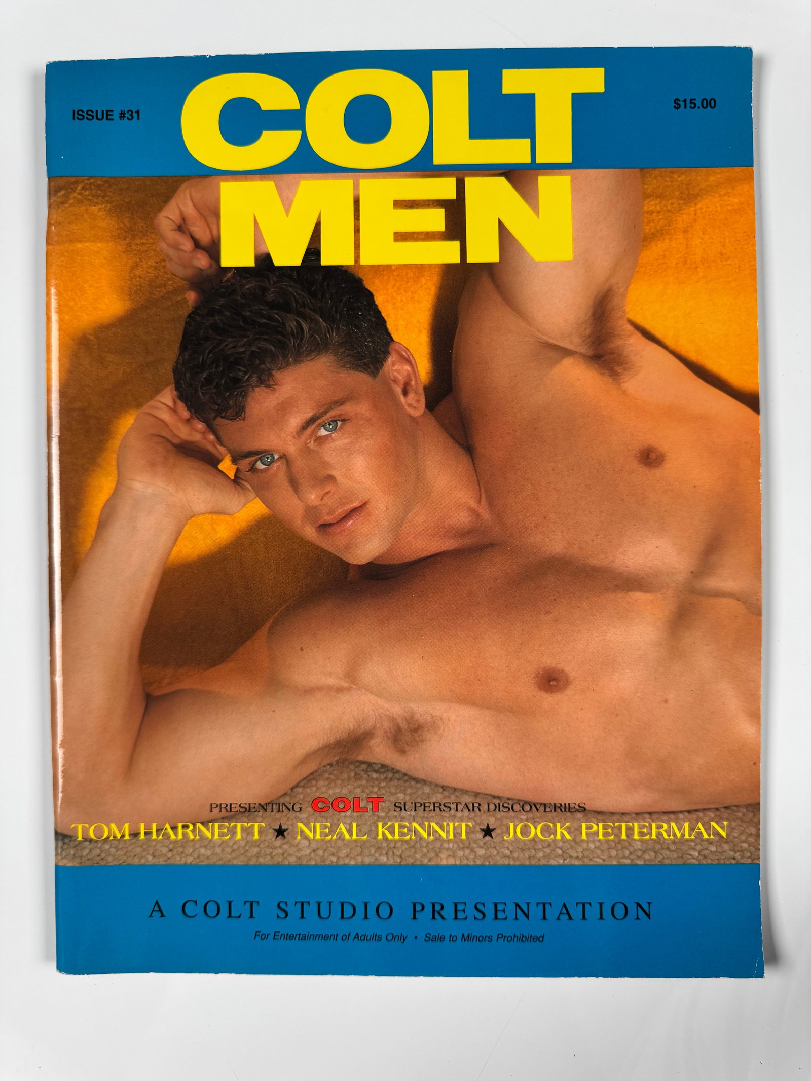 Colt Men No. 31 Tom Harnett Neal Kennitt Gay Nude Male Interest Magazine Colt Studio: Original Colt Men Magazine Issue No. 31 featuring Tom Harnett, Neal Kennitt, and Jock Peterman. Published by Colt Studio with photographic and editorial content. Vintage gay interest magazine. Sold as