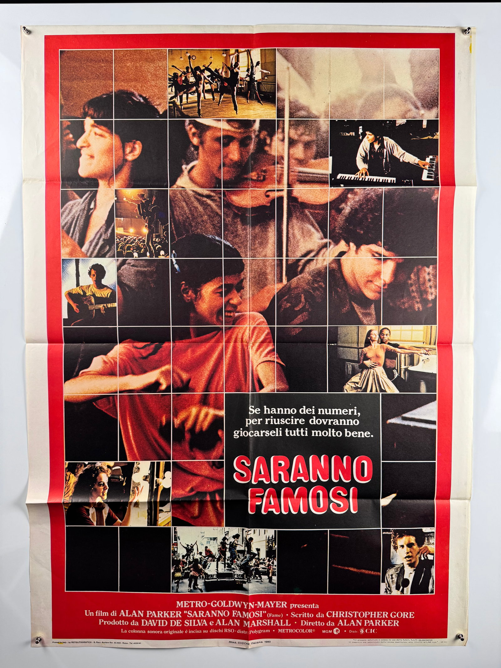 Fame 1980 Original Italian 2 Fogli Movie Poster 39"x55" Alan Parker Musical Drama Film (1 of 8)