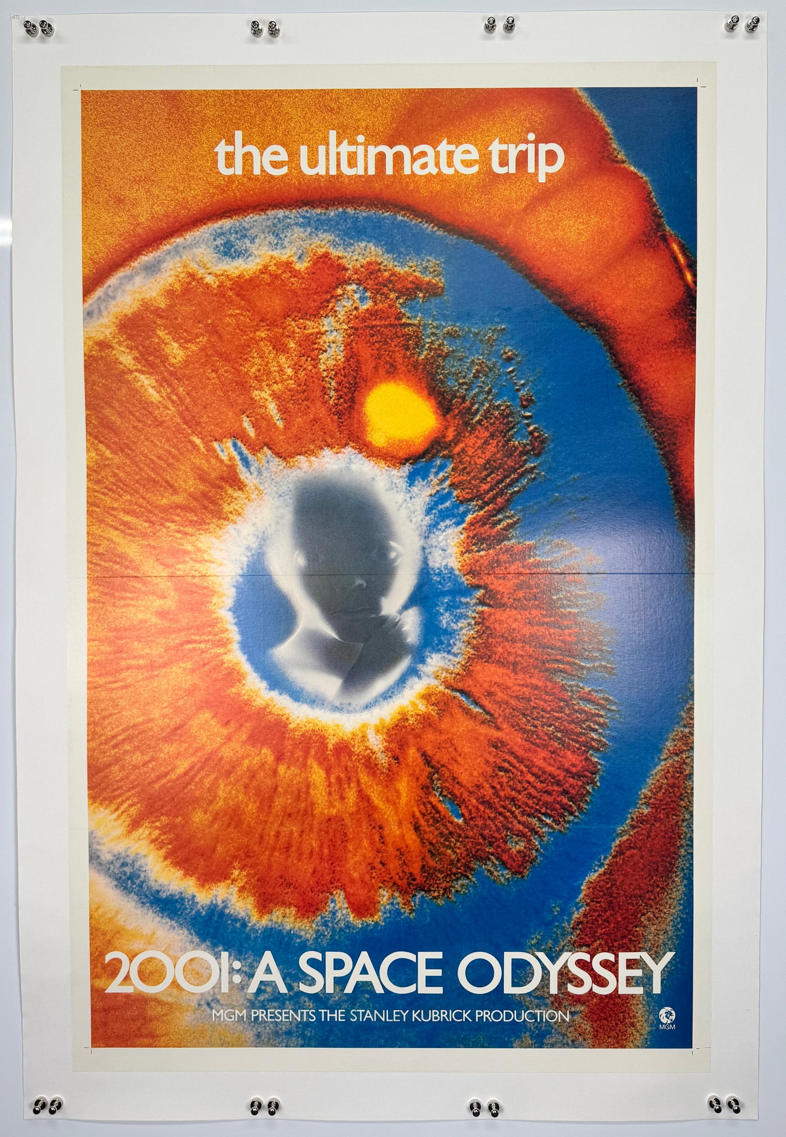2001 A Space Odyssey 1970 Wilding Eye Poster Psychedelic Relaunch Design Restored Kubrick Classic (1 of 7)