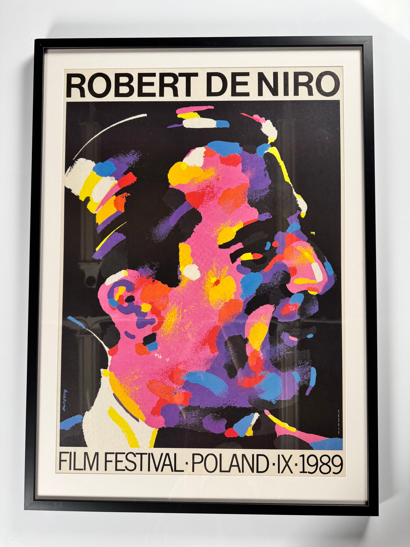 Waldemar Swierzy Robert De Niro 1989 IX Polish Film Festival Original Poster Framed 26x37" (1 of 8)