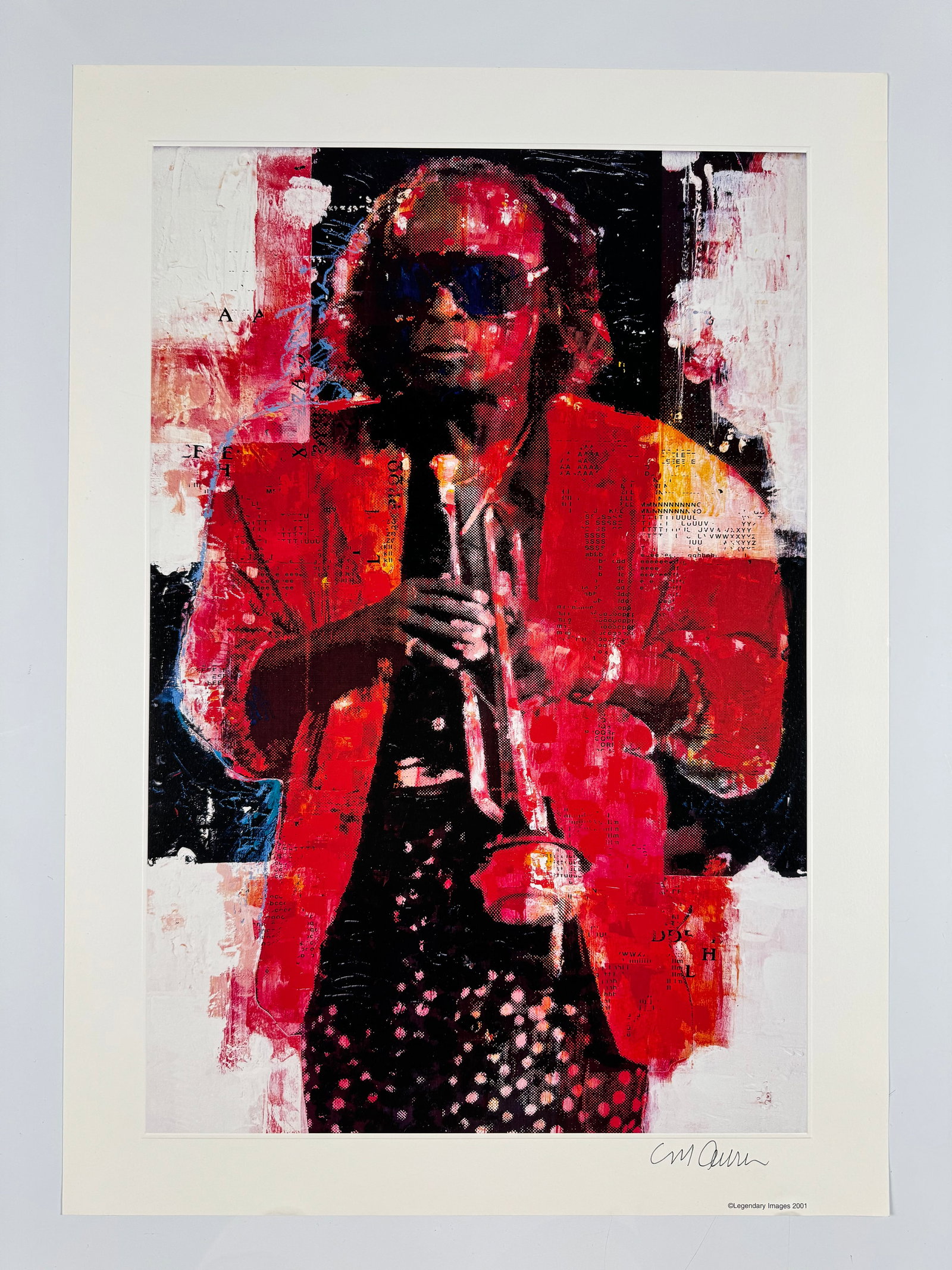 Miles Davis by Sid Maurer Signed Limited Edition Mixed Media Pop Art Print Music Icons (1 of 4)