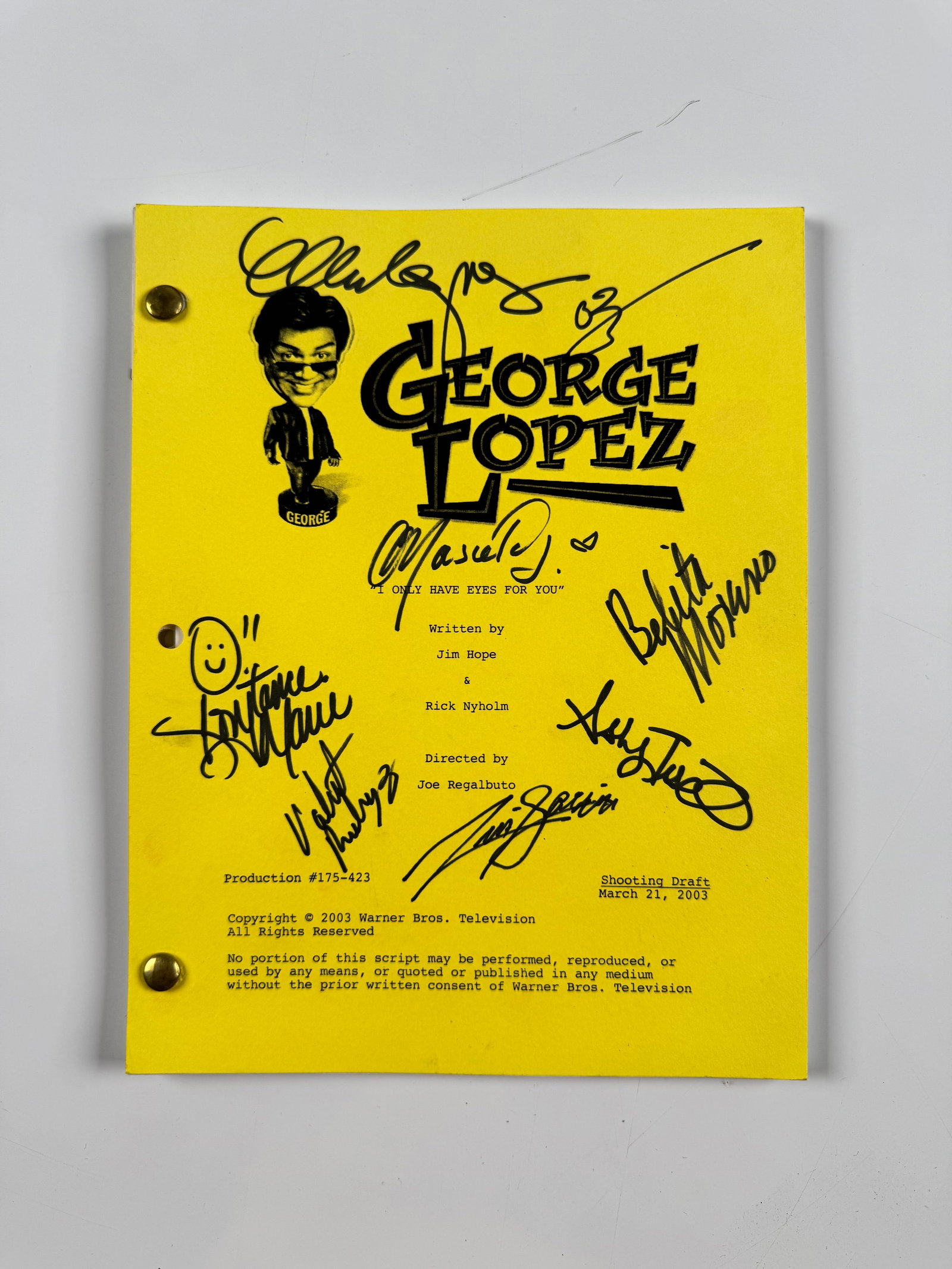 George Lopez I Only Have Eyes for You 2003 Cast Signed Shooting Script TV Episode (1 of 5)