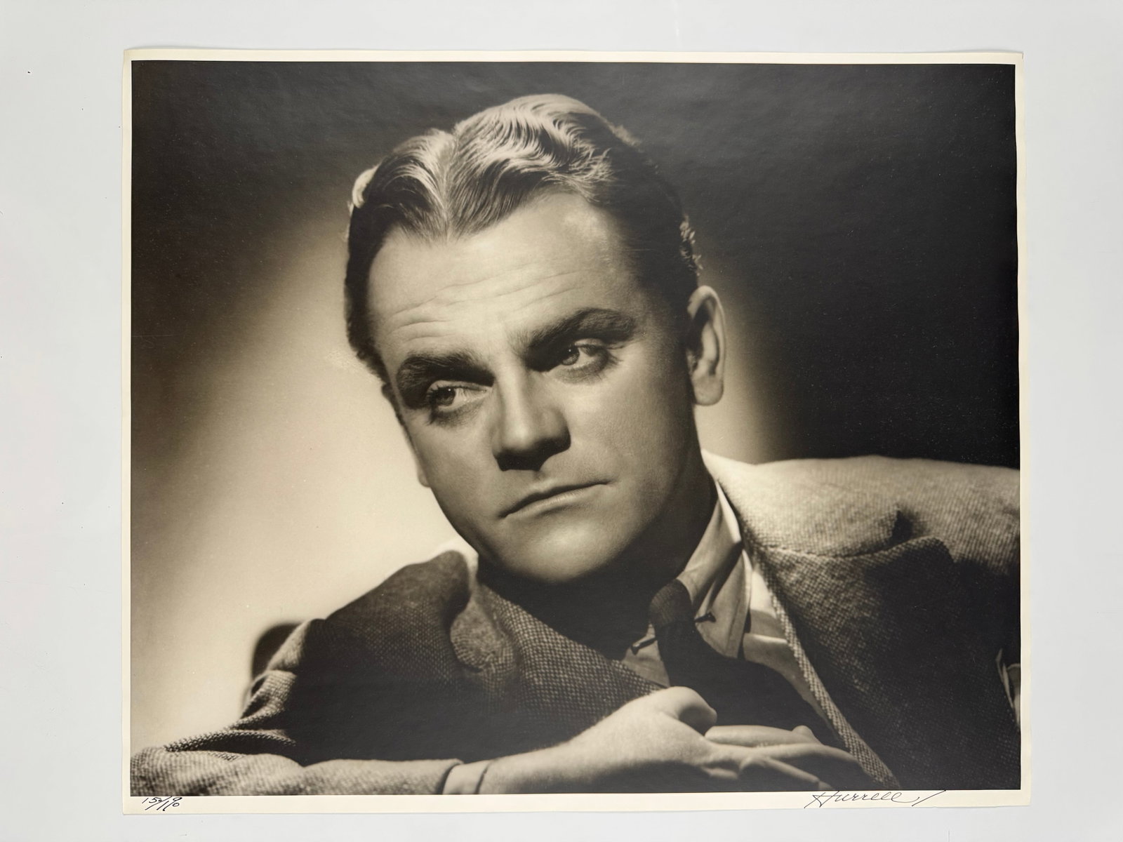 James Cagney Original Vintage George Hurrell Gelatin Silver Portrait Photograph Signed Numbered (1 of 4)