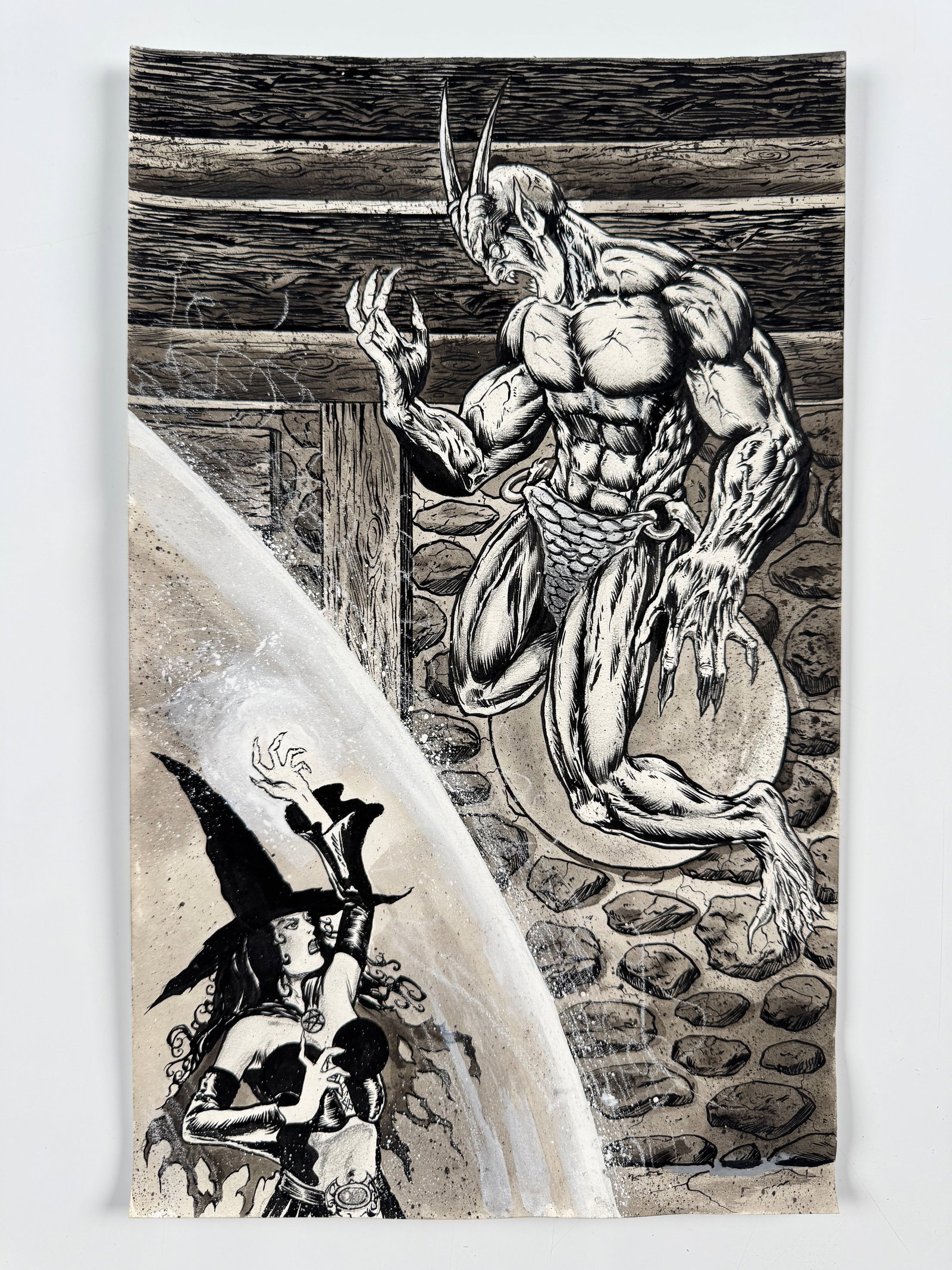 Frank Forte Hex of the Wicked Witch Original Comic Art E Asylum Press 1999-2000 Signed COA Horror (1 of 5)