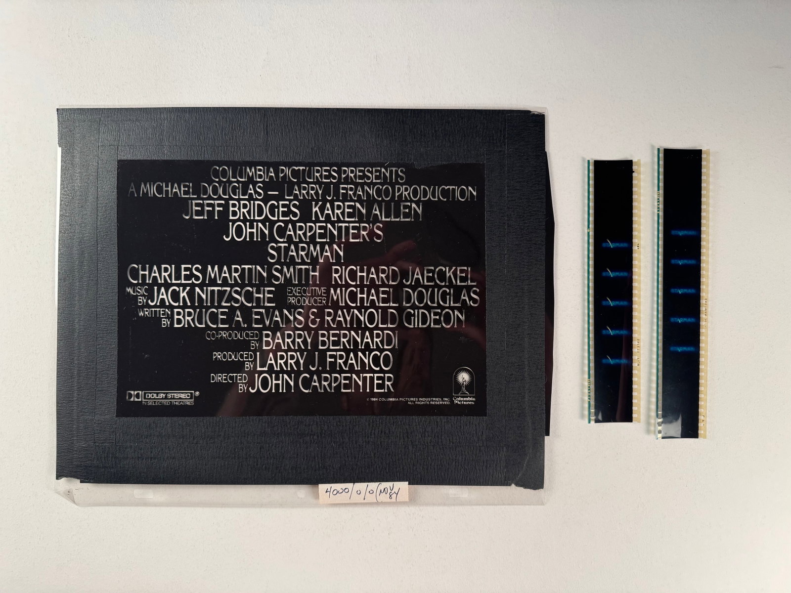 Starman 1984 John Carpenter Trailer Original Production Title Treatment Assets 35mm Transparencies