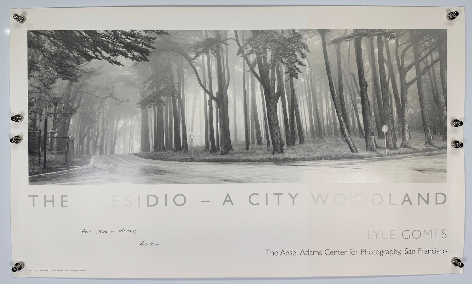 Lyle Gomes The Presidio A City Woodland Signed Ansel Adams Center Exhibition Landscape Art Poster (1 of 5)