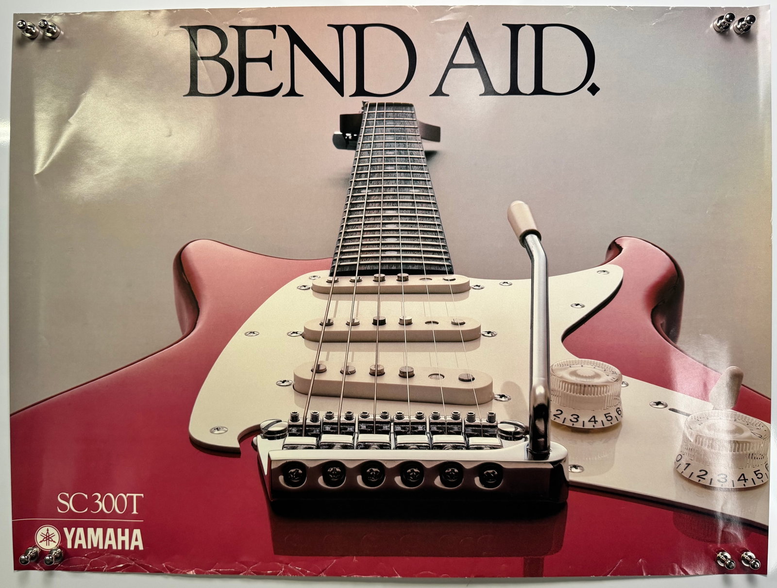 Yamaha SC300T Electric Guitar Vintage Promotional Advertising Poster Music Memorabilia Display (1 of 4)