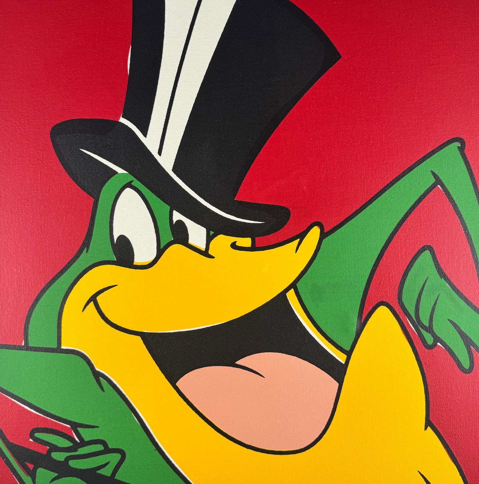 Steve Kaufman Michigan J Frog Pop Art Painting Signed 43 of 150 COA 20x20" (1 of 6)