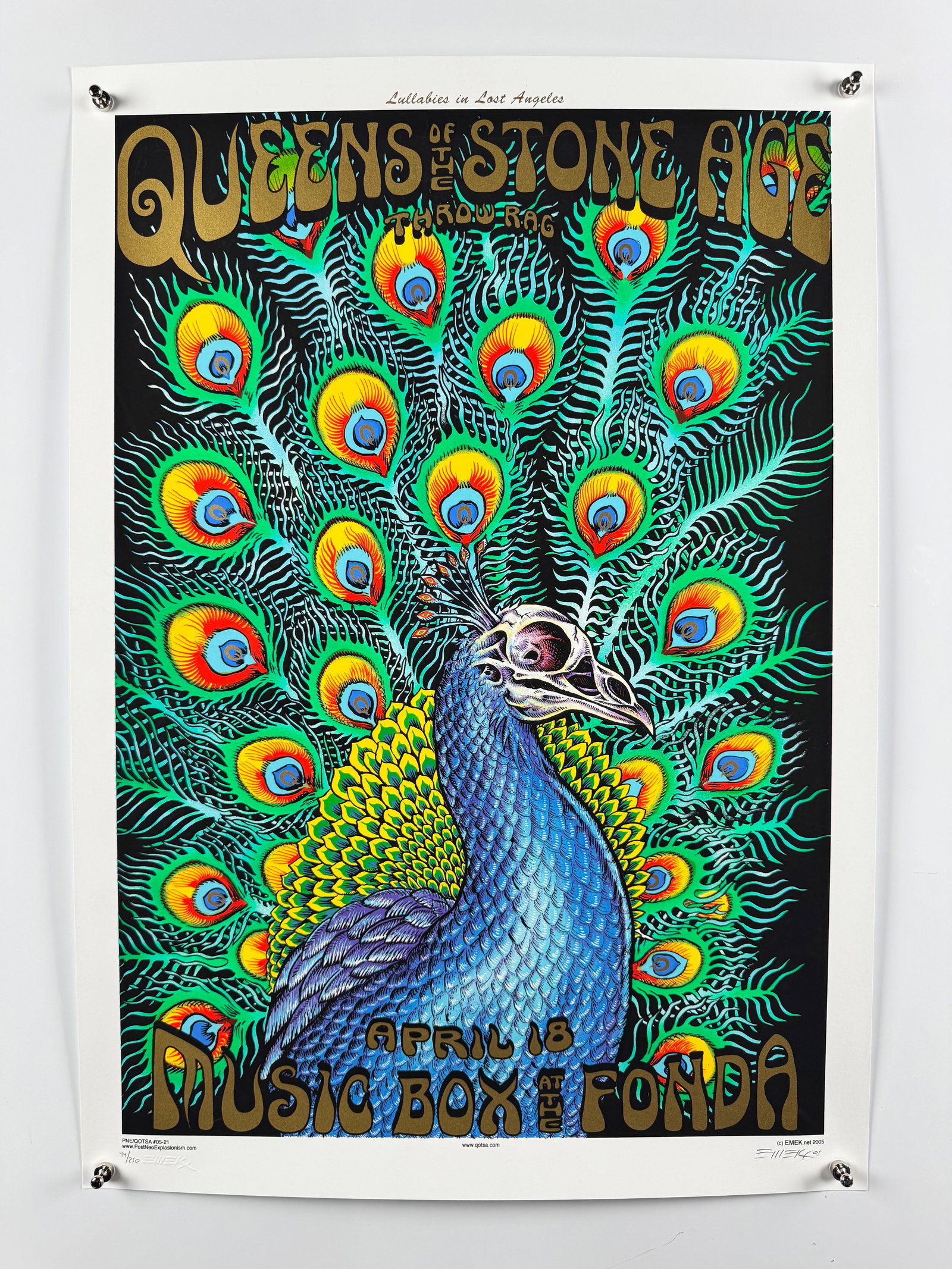 Queens of the Stone Age 2005 Original Concert Poster Music Box Los Angeles Signed Emek Screenprint (1 of 6)