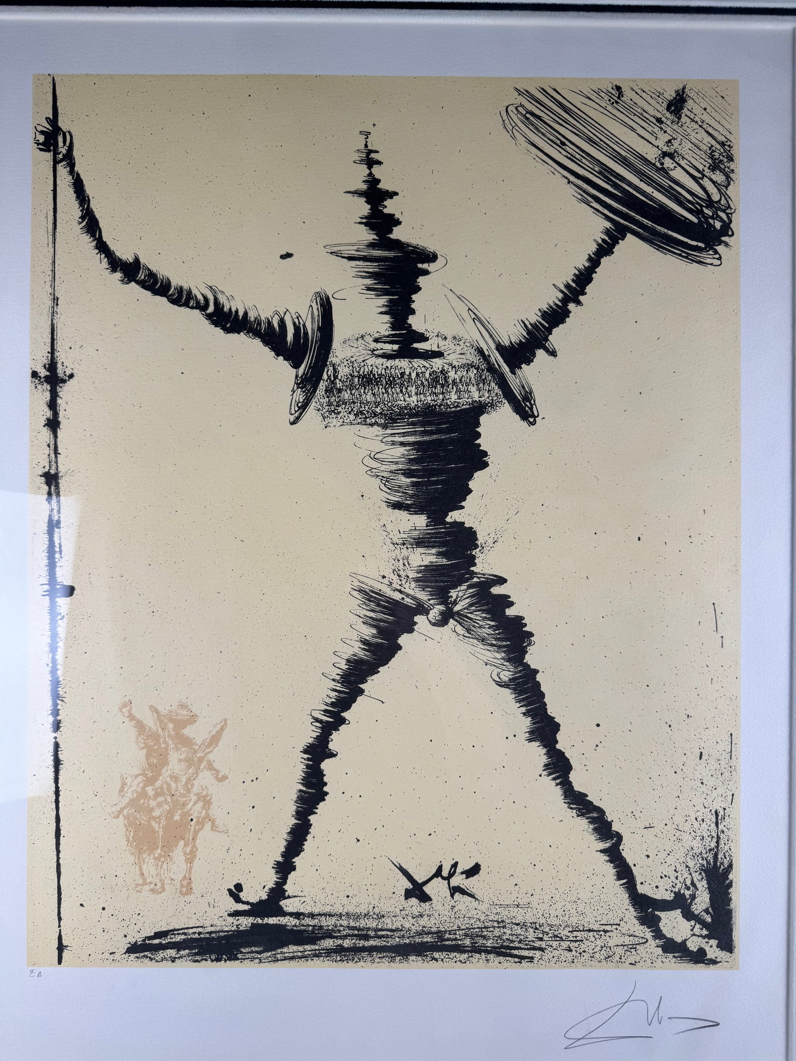 Don Quixote by Salvador Dalí Lithograph Signed EA Artist Print 21"x28" with COA (1 of 9)