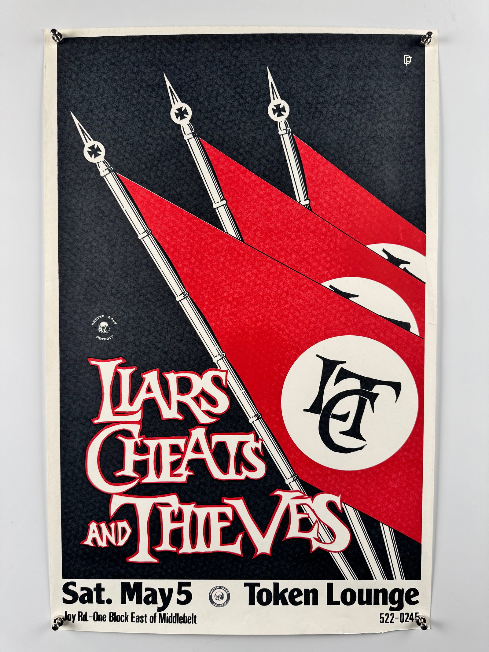 Liars Cheats And Thieves Original Concert Poster Token Lounge Detroit Ghetto Press