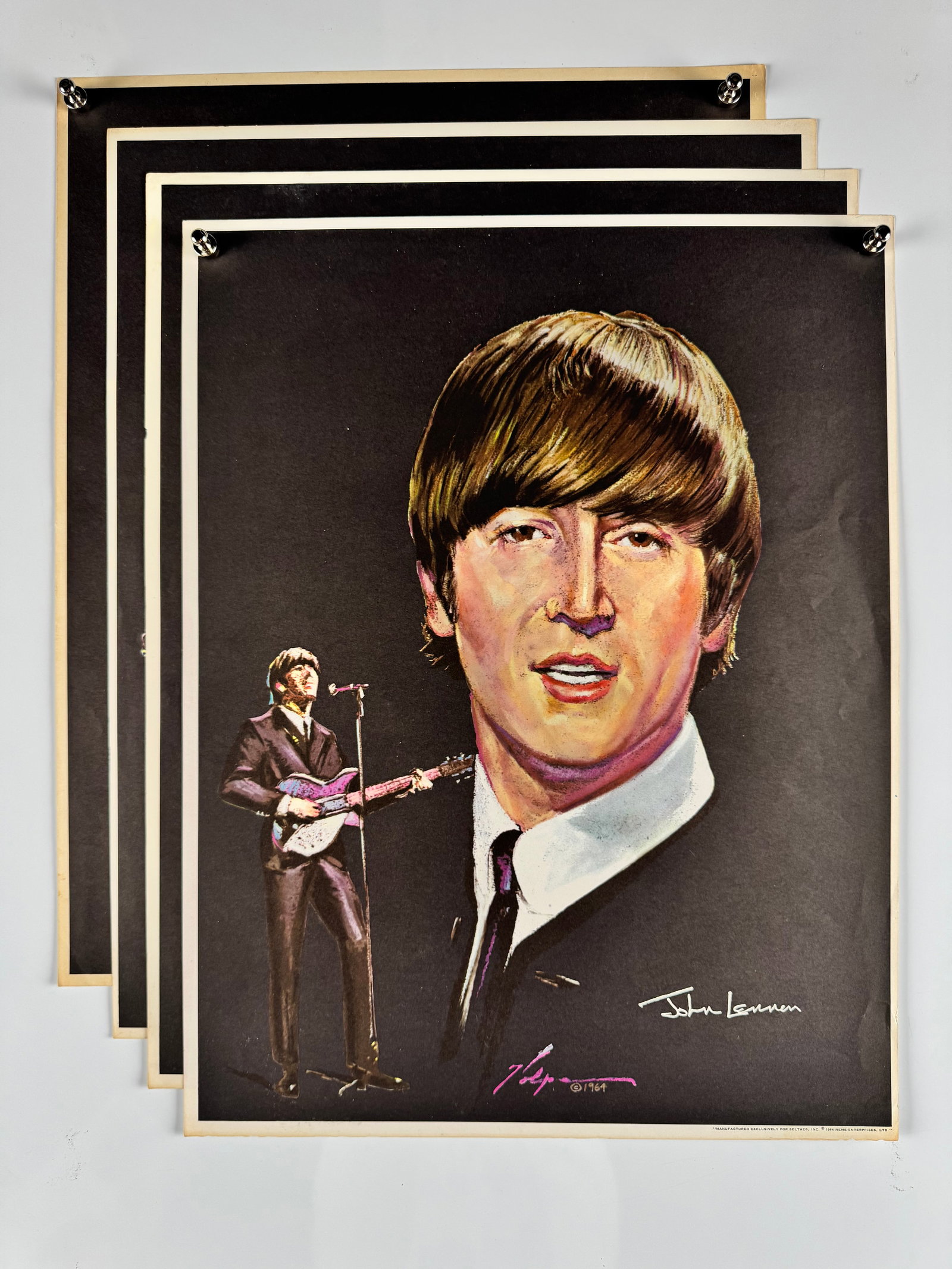 The Beatles 1964 Original Seltaeb Portrait Posters Lot of 4 by Nicholas Volpe (1 of 8)