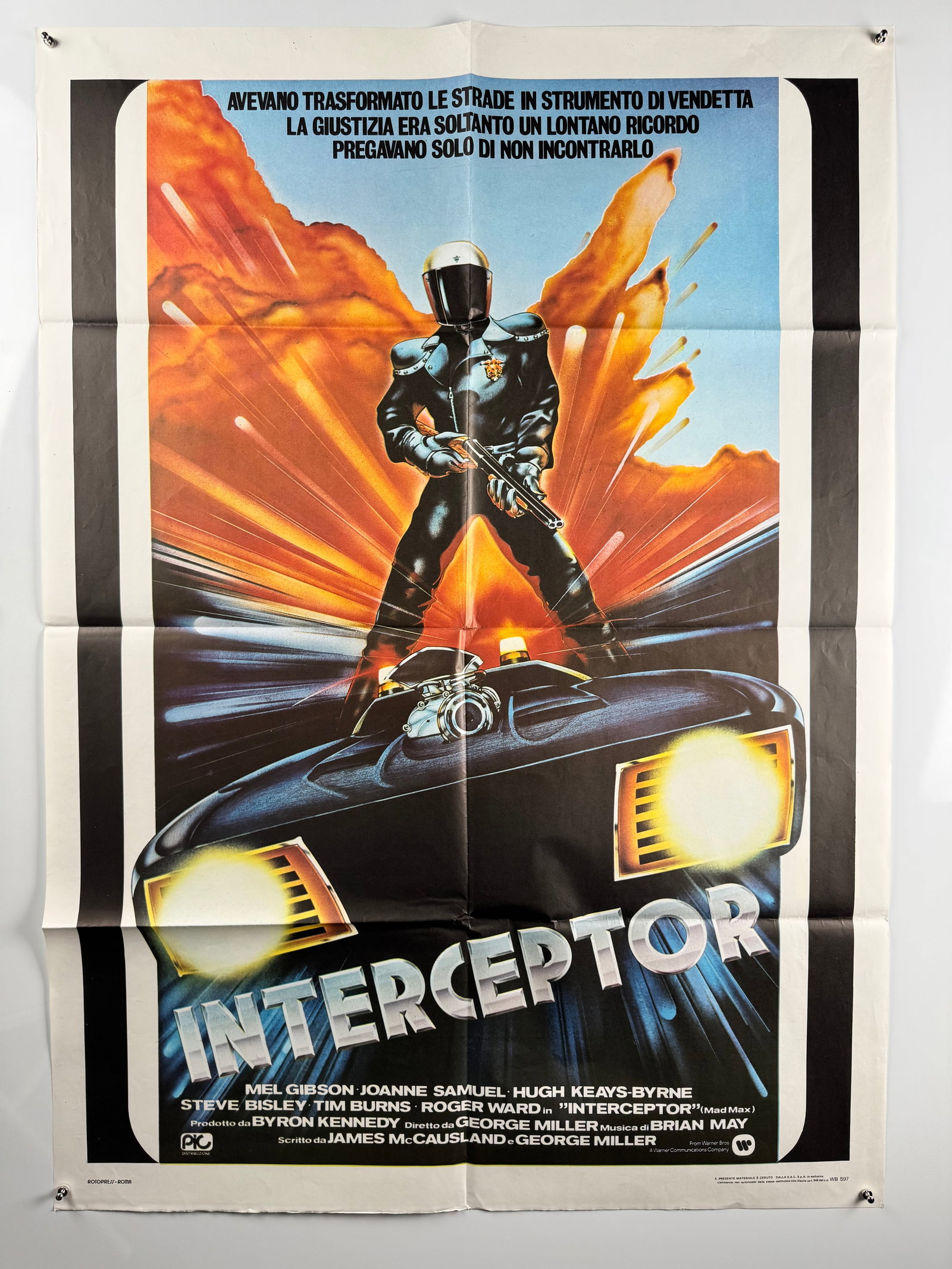Mad Max 1979 Original Italian 2 Fogli Movie Poster 39"x55" Mel Gibson George Miller Action (1 of 5)