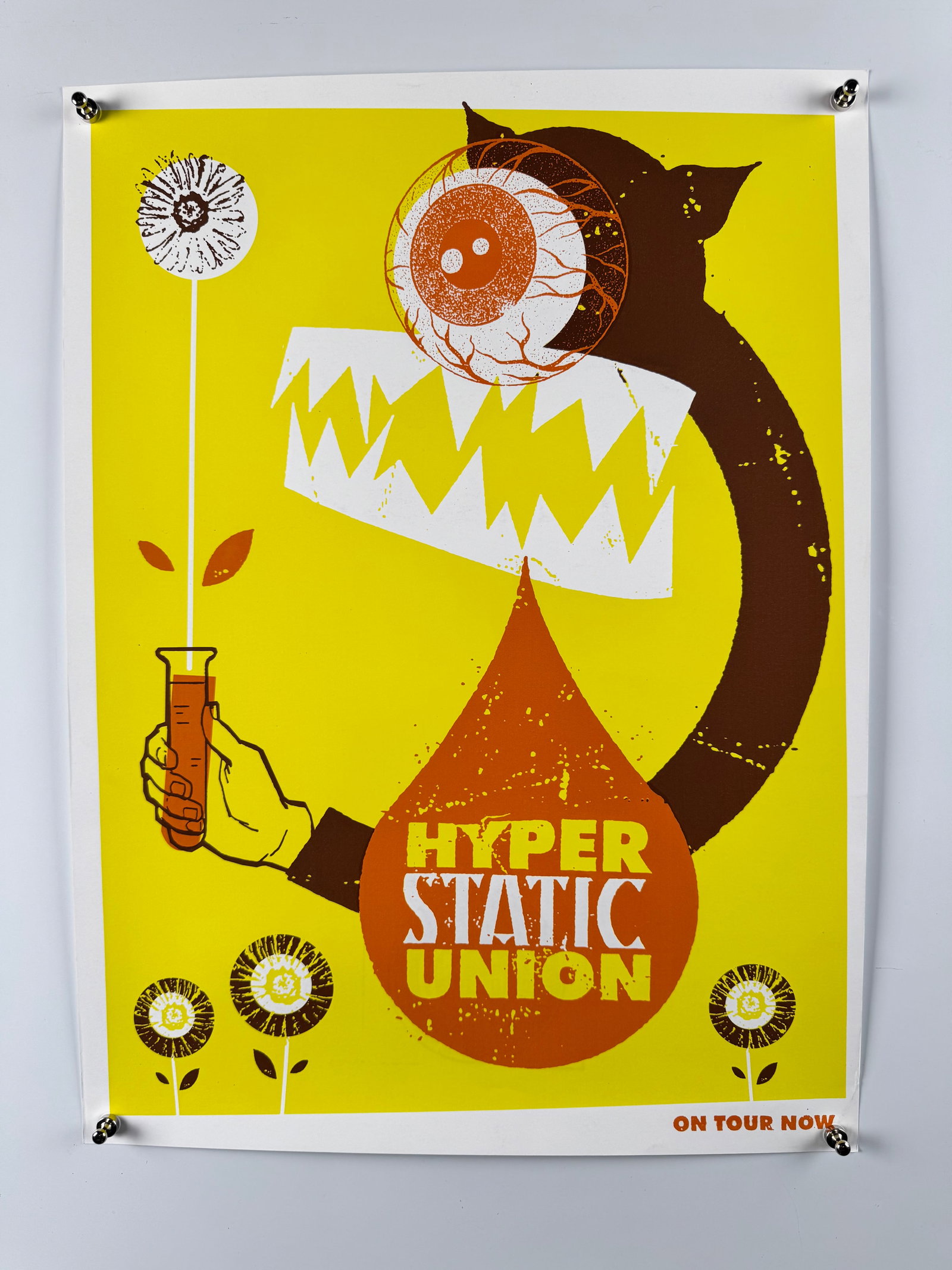 Hyper Static Union Original Concert Tour Poster: Hyper Static Union is an American funk rock and Christian rock band formed in 2005. The group released its debut full-length album, Healing in Motion, on Tooth & Nail Records in 2006.