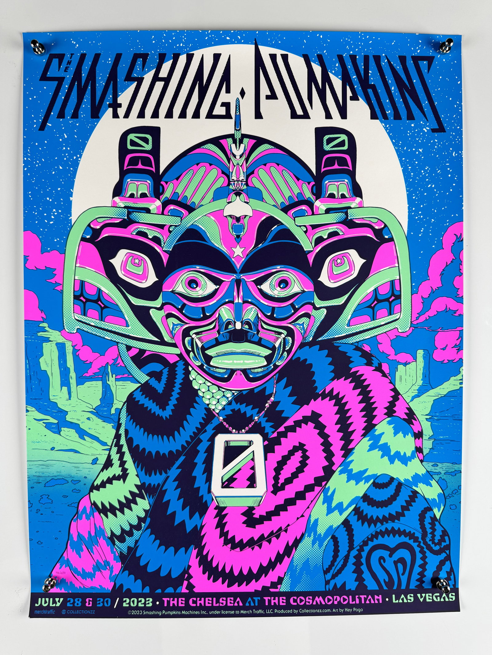 The Smashing Pumpkins Las Vegas 2023 Concert Poster