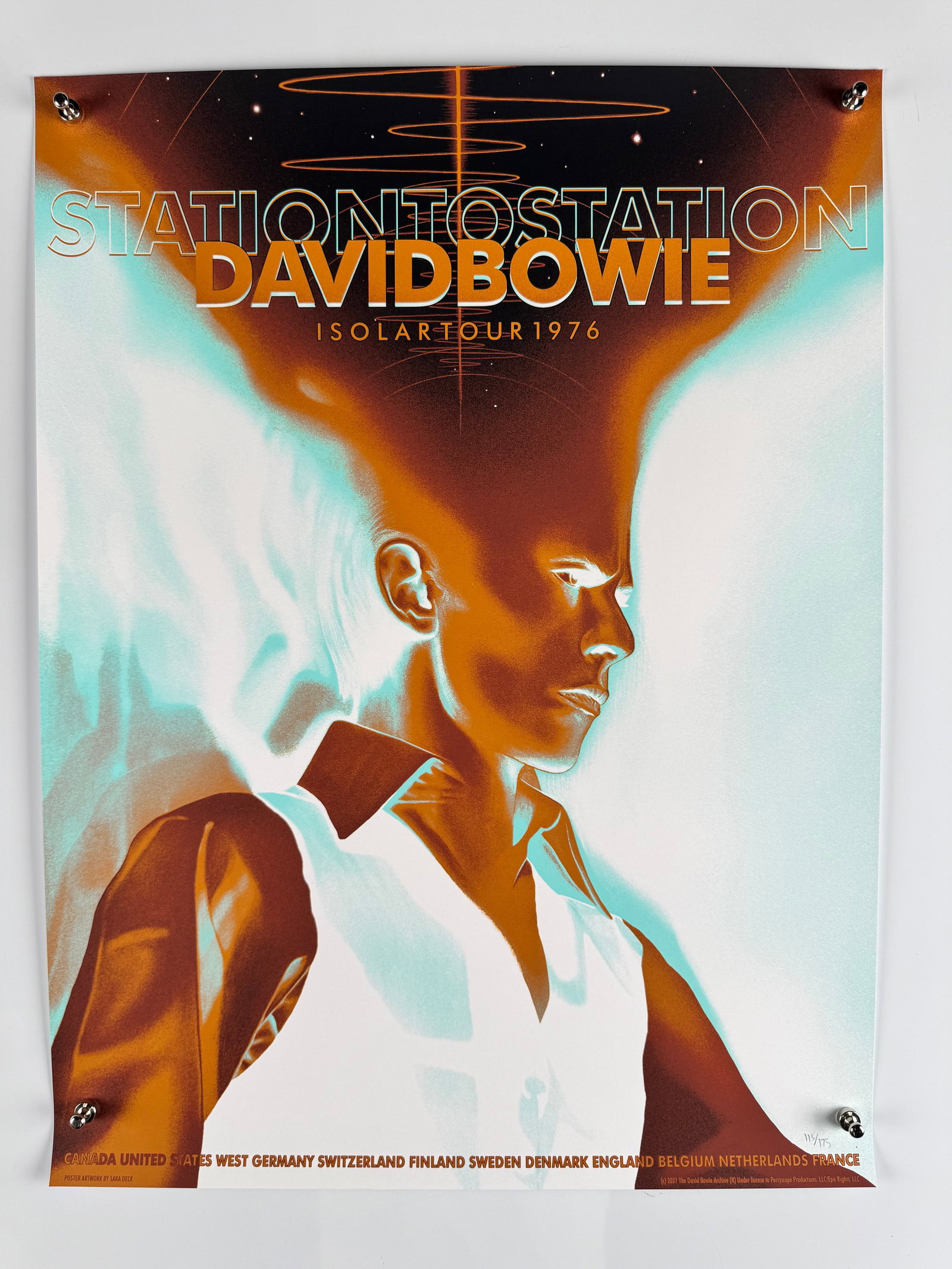 David Bowie Station to Station Isolar Tour Limited Edition Art Print Signed Numbered 115/175 (1 of 4)