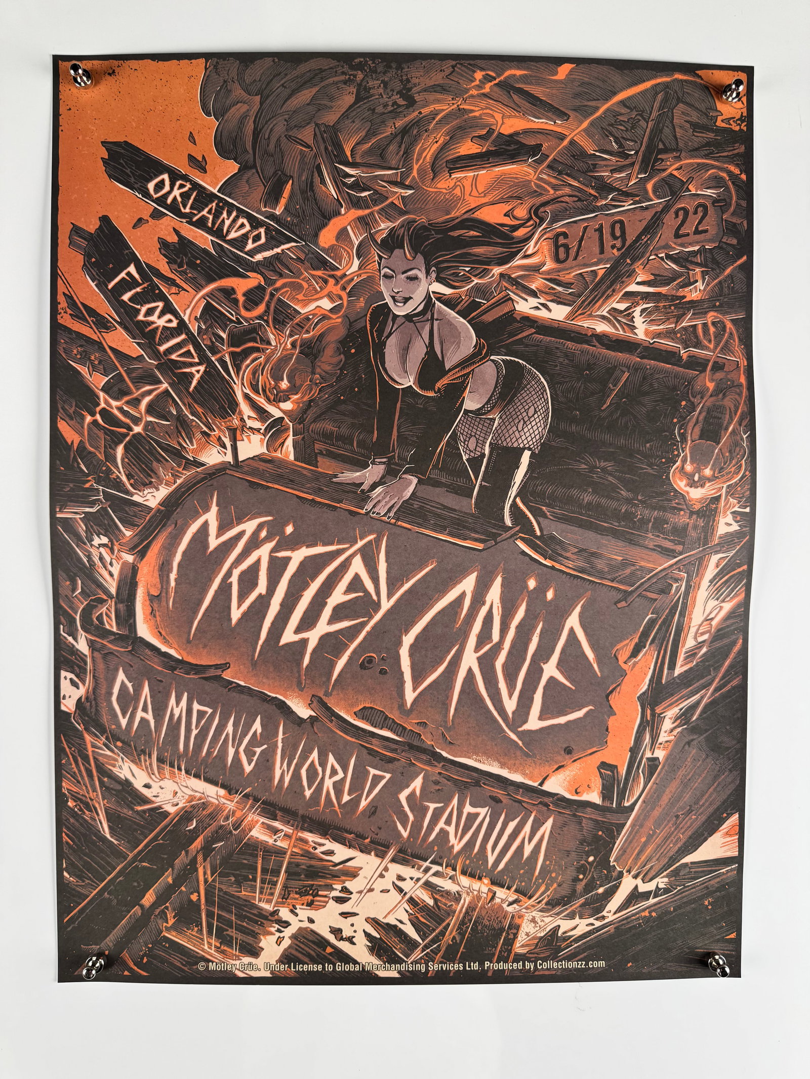 Motley Crue Orlando Camping World Stadium June 19 2022 Limited Edition Concert Poster (1 of 5)