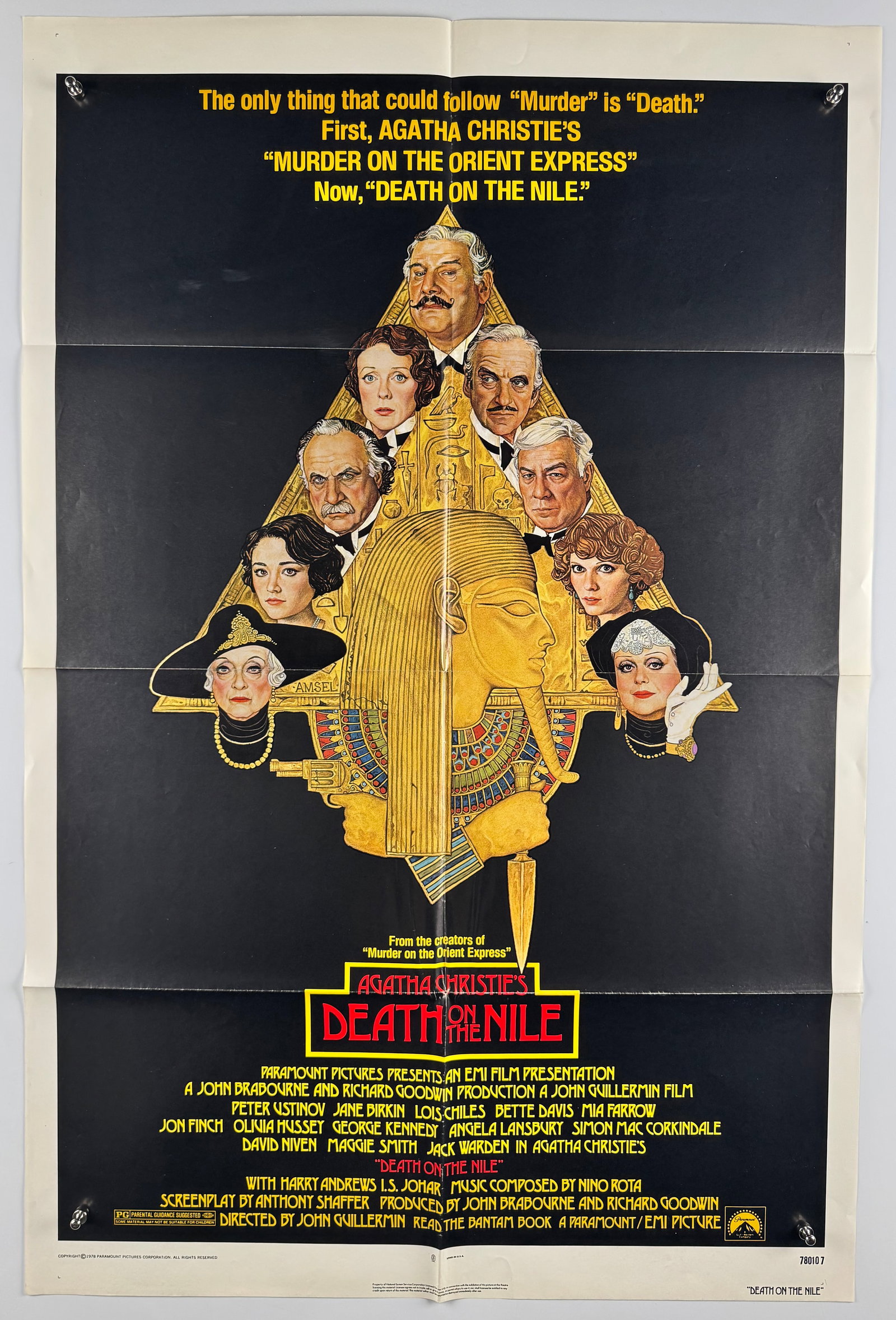 Death on the Nile 1978 Original US One Sheet Poster Richard Amsel Agatha Christie Peter Ustinov (1 of 4)