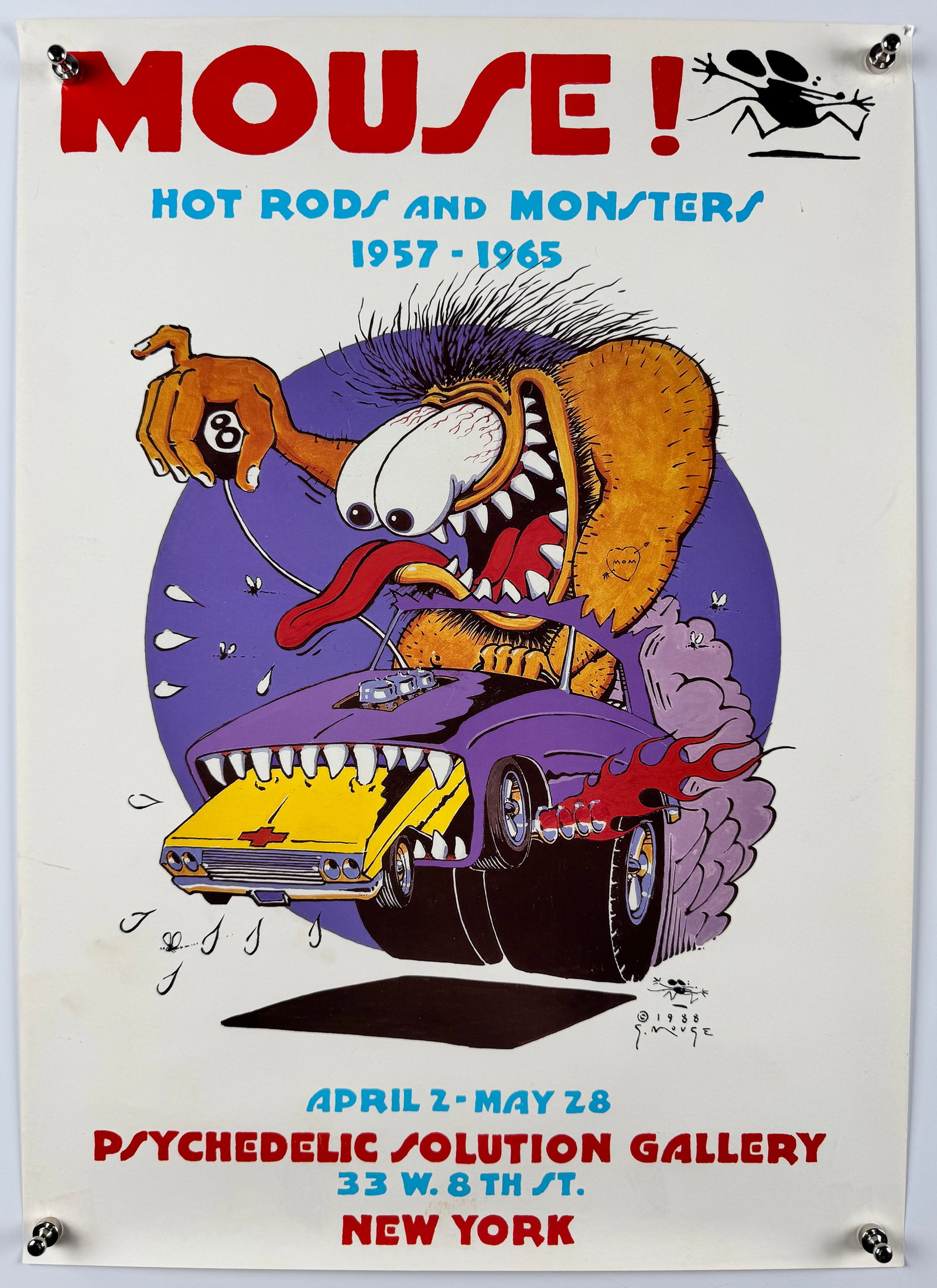 Stanley Mouse Hot Rods and Monsters 1988 Psychedelic Solution Gallery Exhibition Poster Hot Rod Art (1 of 5)