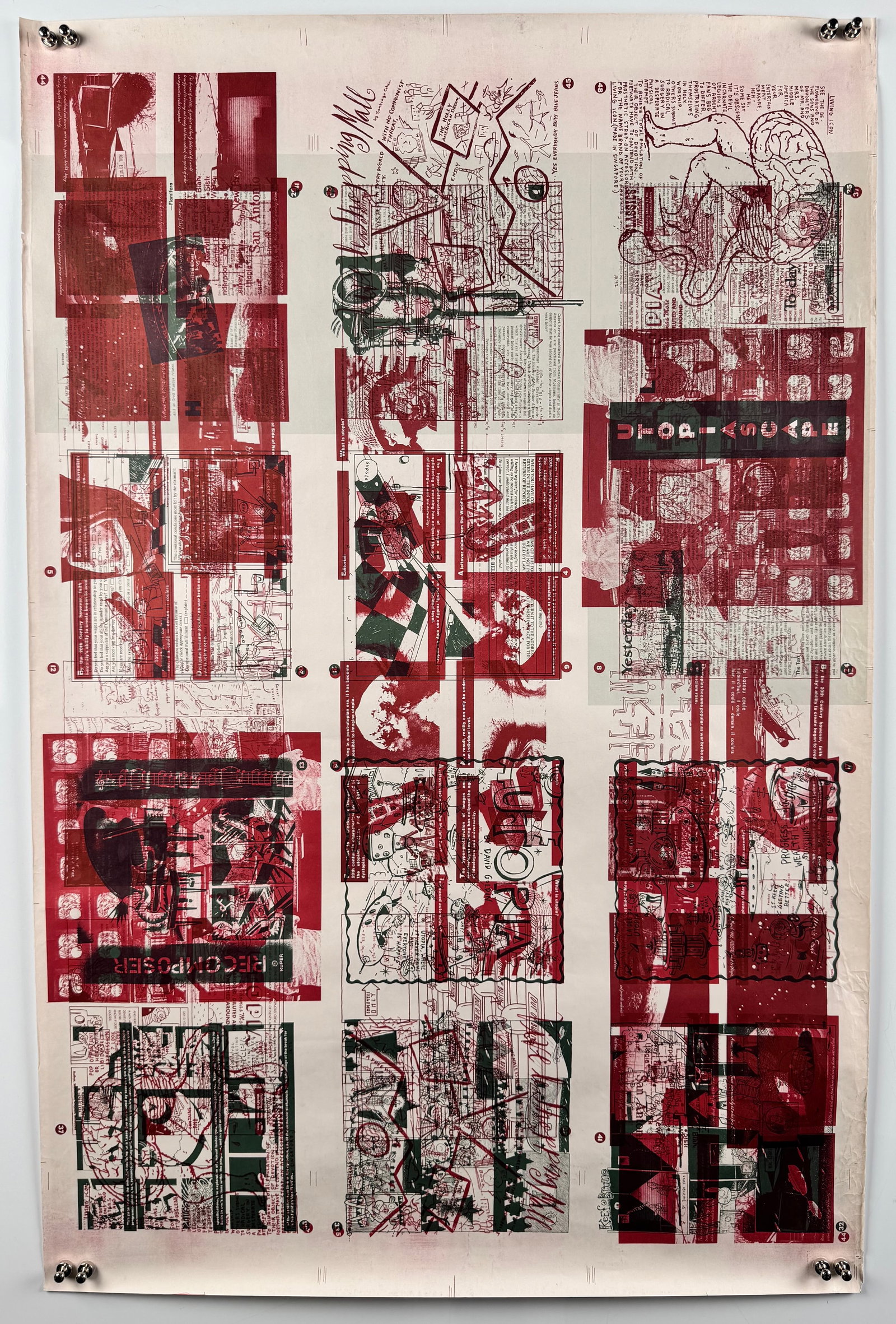 Nozone No 4 Utopia Dystopia 1992 Nicholas Blechman Double-Sided Printer Proof Underground Comix (1 of 8)