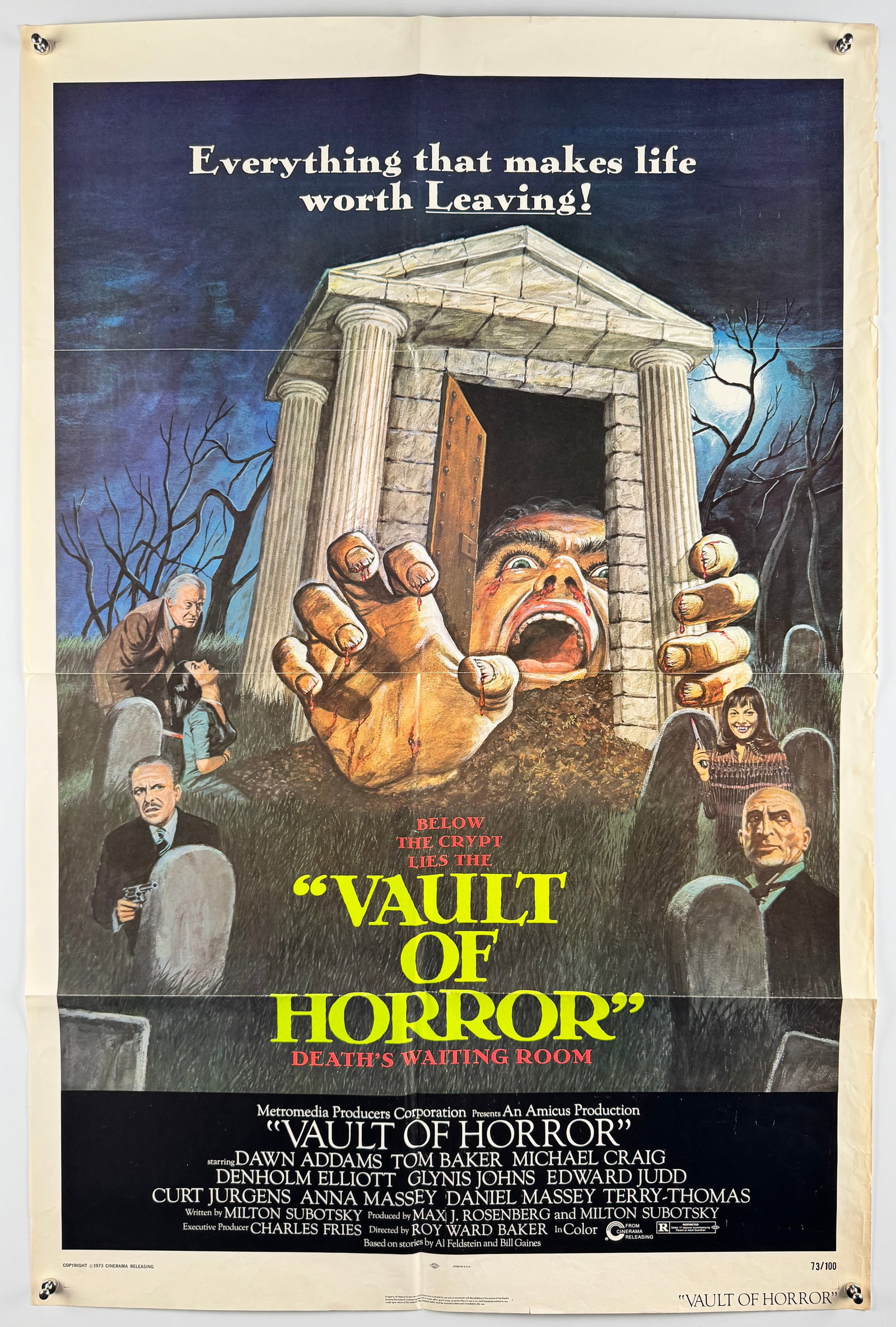 Vault of Horror 1973 Original US One Sheet Horror Poster Amicus Roy Ward Baker Tom Baker (1 of 5)