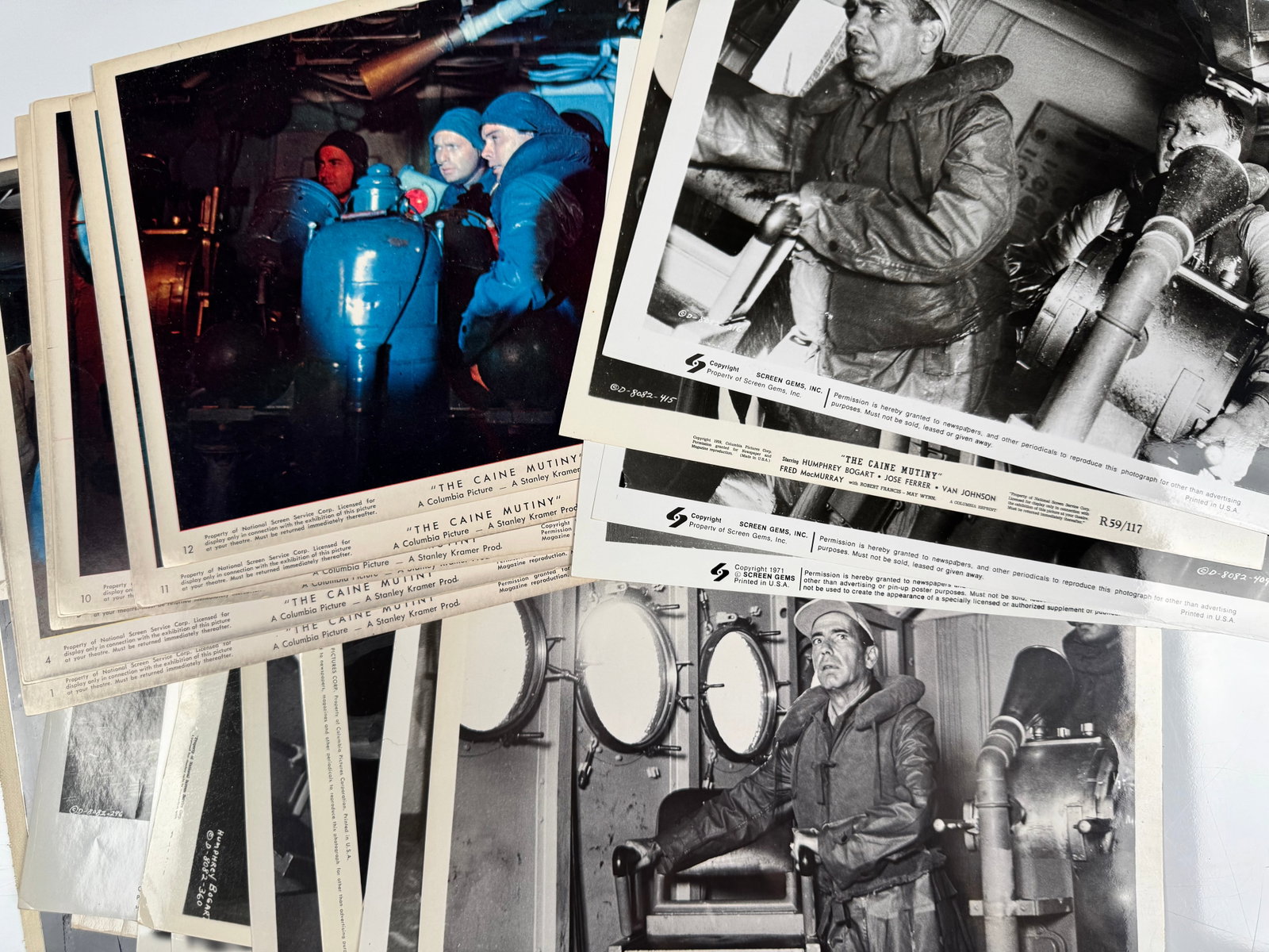 The Caine Mutiny 1954 Original Columbia Color and Black-and-White Still Set Humphrey Bogart (1 of 6)