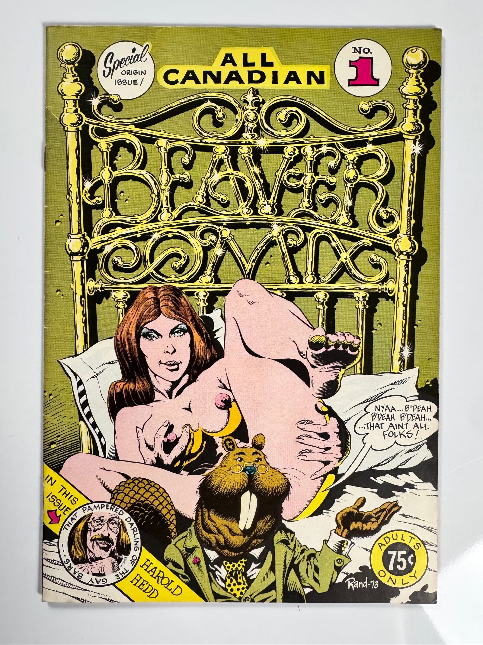 All Canadian Beaver Comix No 1 1973 Rand Holmes Underground Comix First Issue Counterculture (1 of 4)