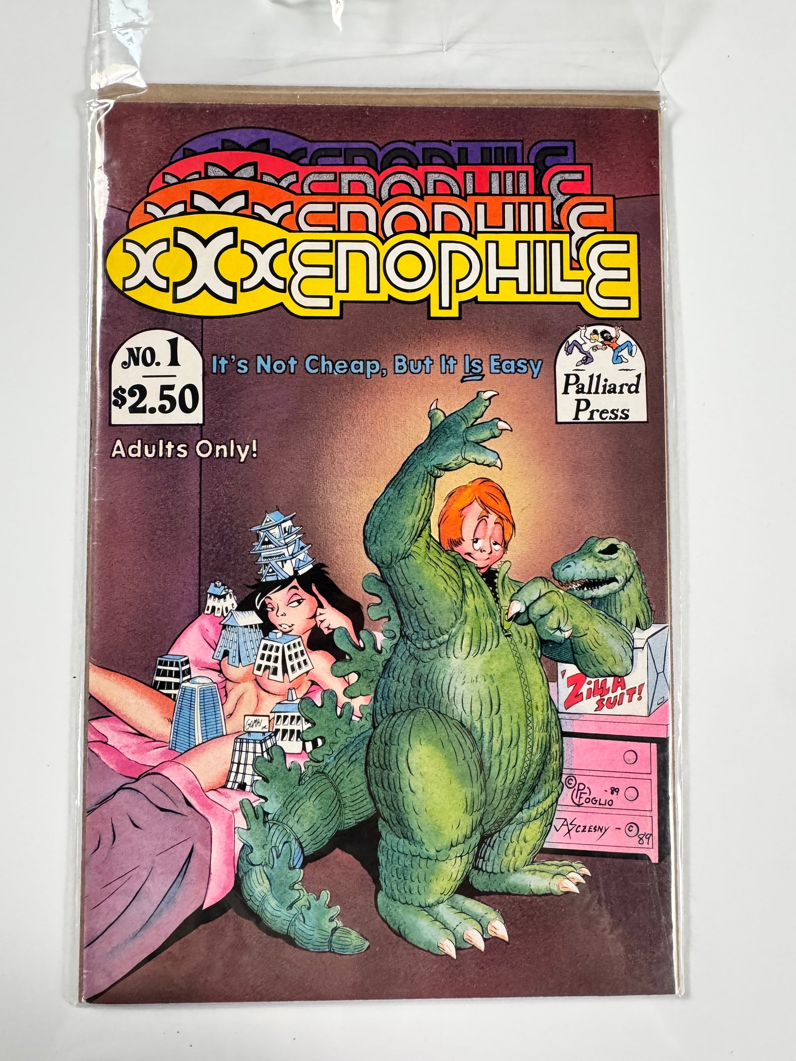 XXXenophile No 1 Phil Foglio Adult Underground Comic First Issue: Phil Foglio is an American cartoonist and comic book artist who won multiple Hugo Awards. XXXenophile is his notable adult science fiction and fantasy anthology series published by Palliard Press begi