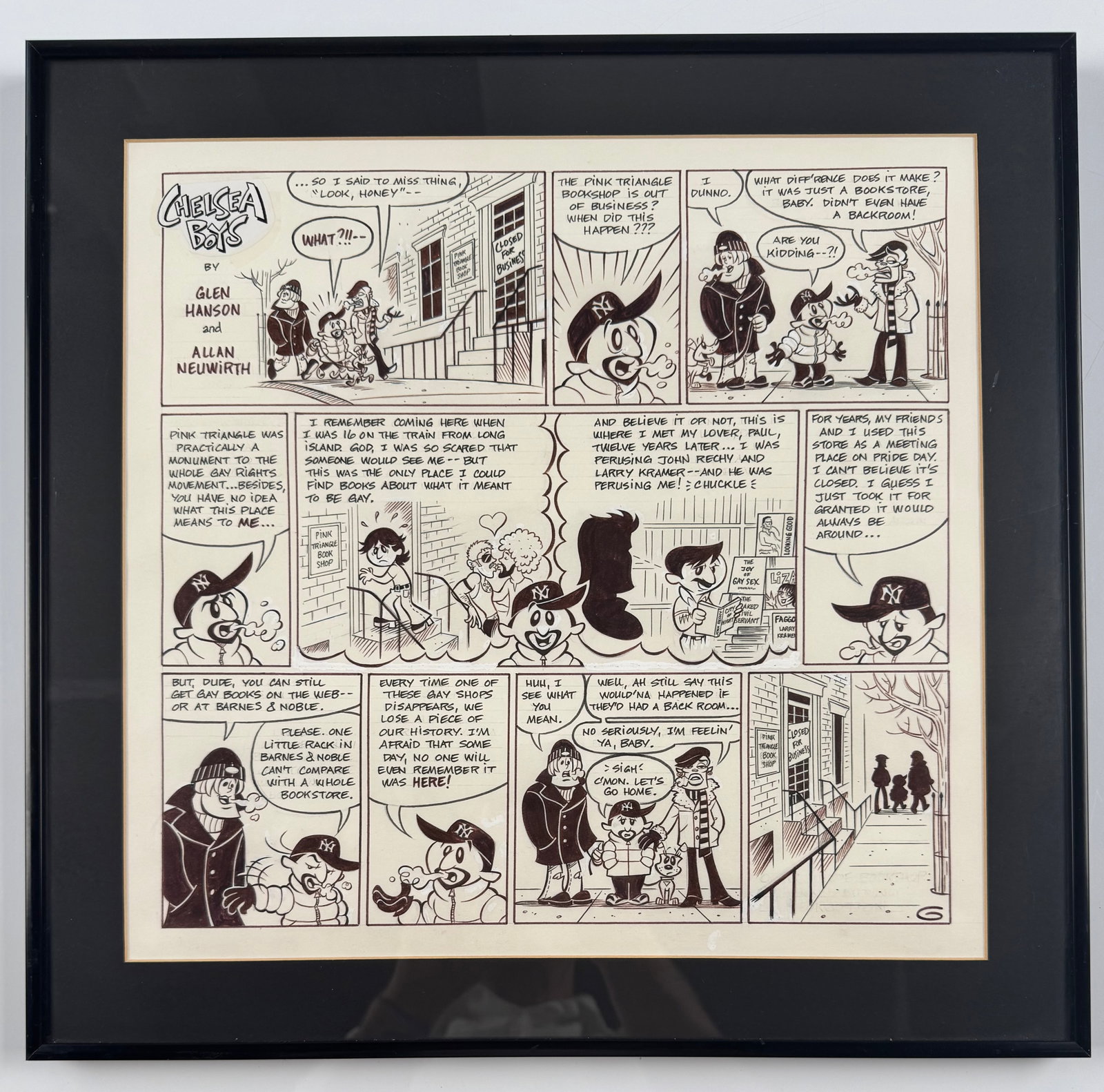Chelsea Boys Glen Hanson Allan Neuwirth Original Comic Art Pink Triangle Bookshop LGBTQ Gay Interest (1 of 6)