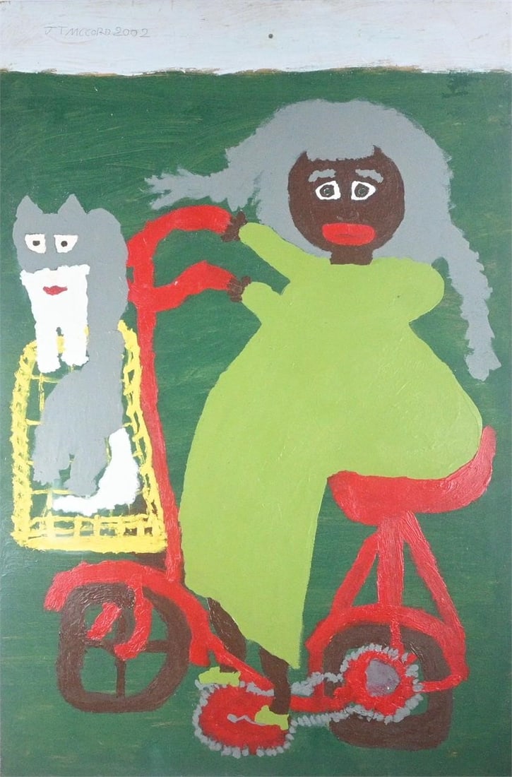 Jake McCord.  Woman on Bicycle with Cat (1 of 7)