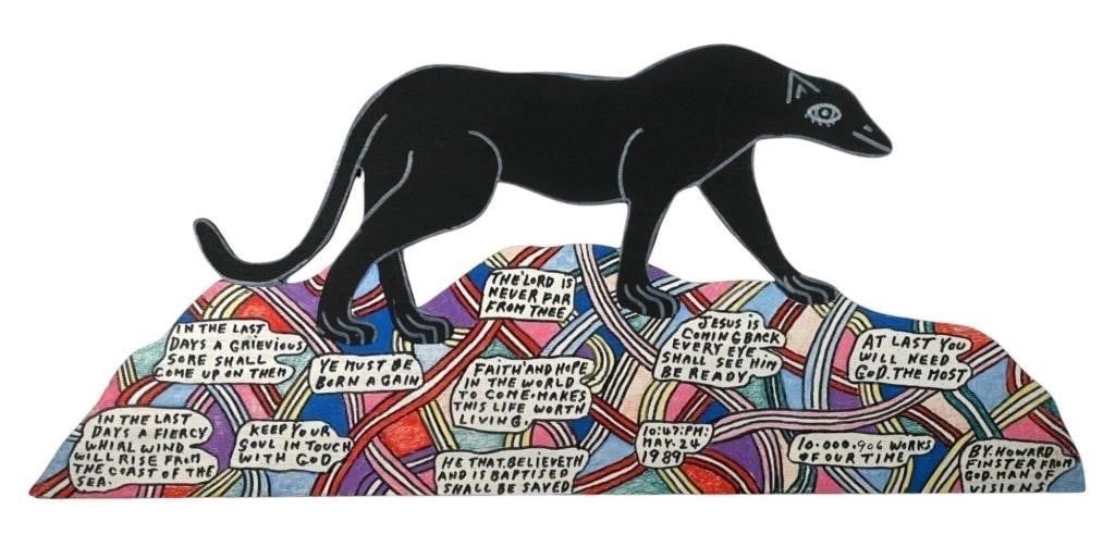 Howard Finster.  Black Panther (1 of 11)
