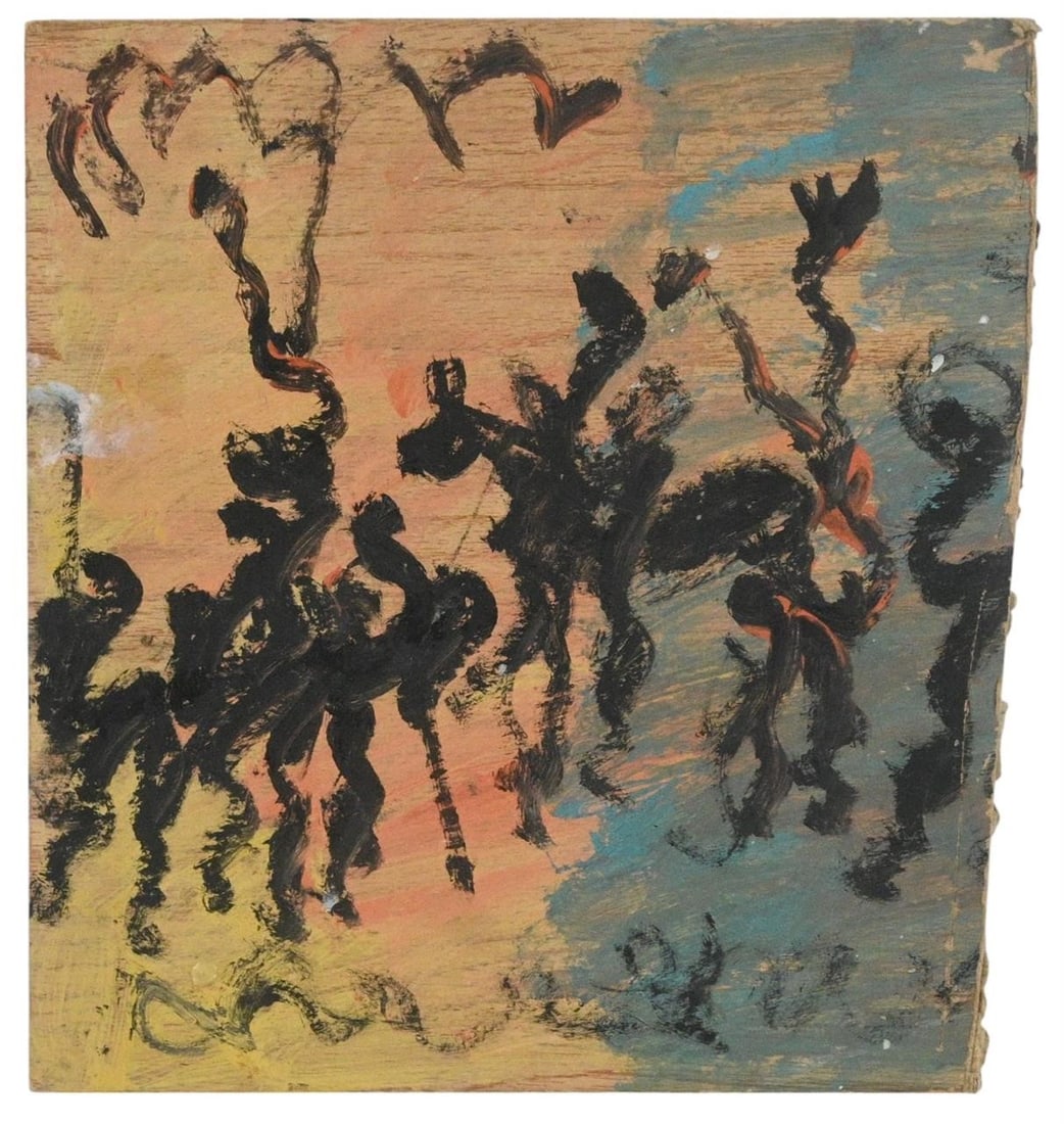 Purvis Young.  Warriors on Horses (1 of 3)