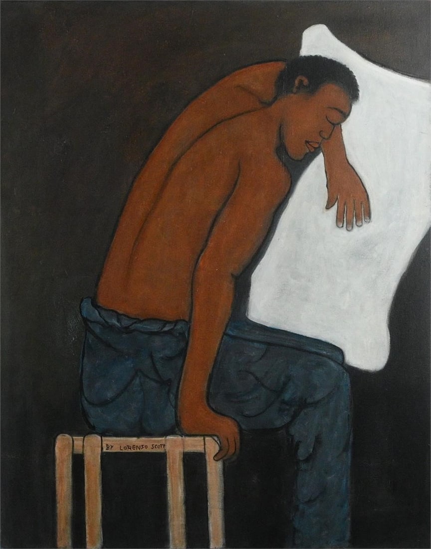 Lorenzo Scott.  Self Portrait as Tired Young Man (1 of 7)