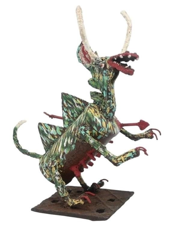 Willie Tarver.  Colorful Dragon Sculpture (1 of 8)