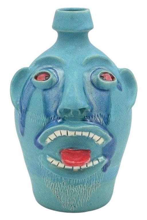 Randy Tobias.  Red Tongue Face Jug (1 of 5)