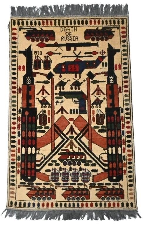 Afghanistan War Rug.  Death of Russia (1 of 6)
